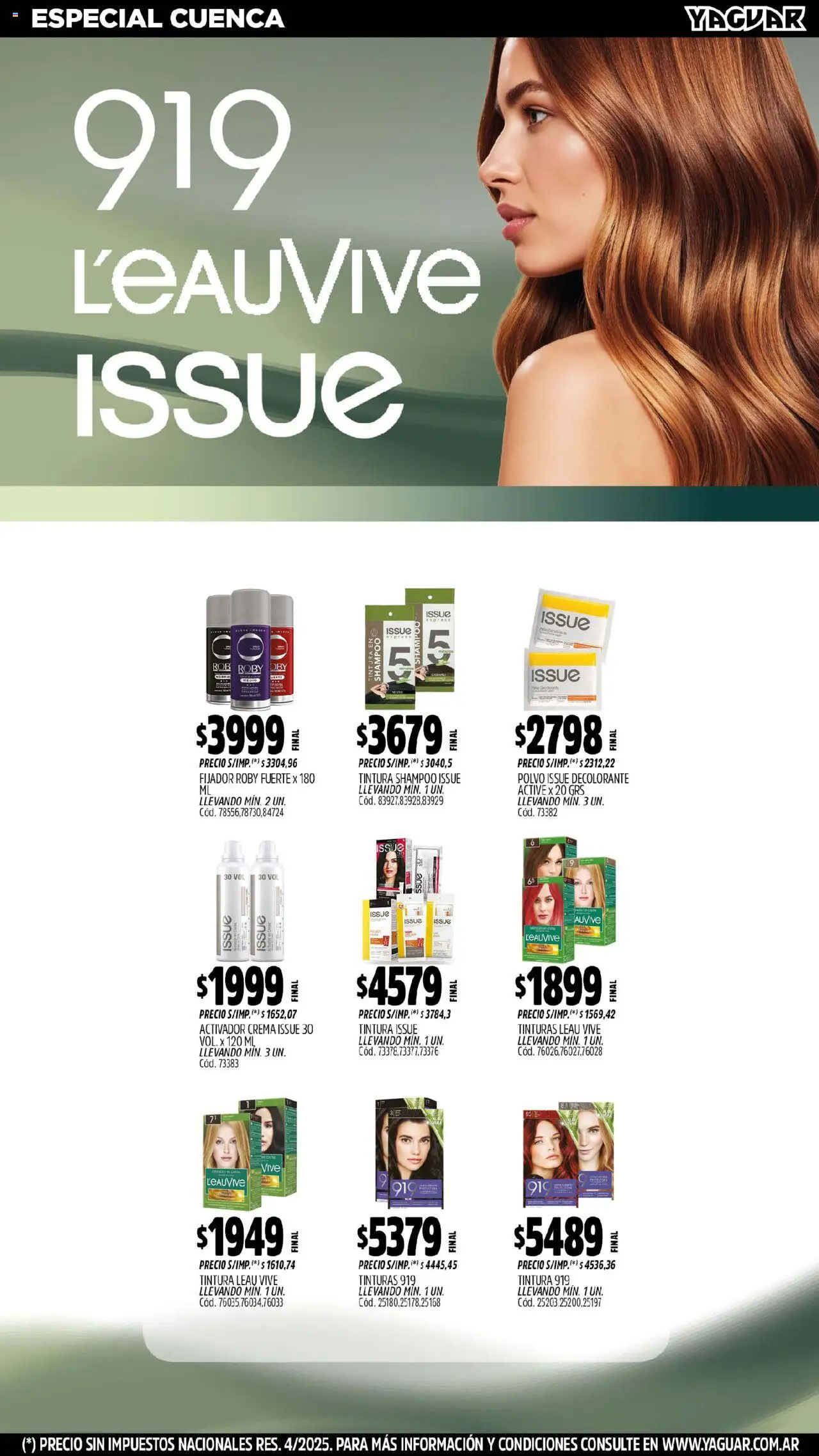 Yaguar catálogo │ válido desde el 15.09.2025 | Página: 25 | Productos: Polvo, Shampoo, Fijador, Crema
