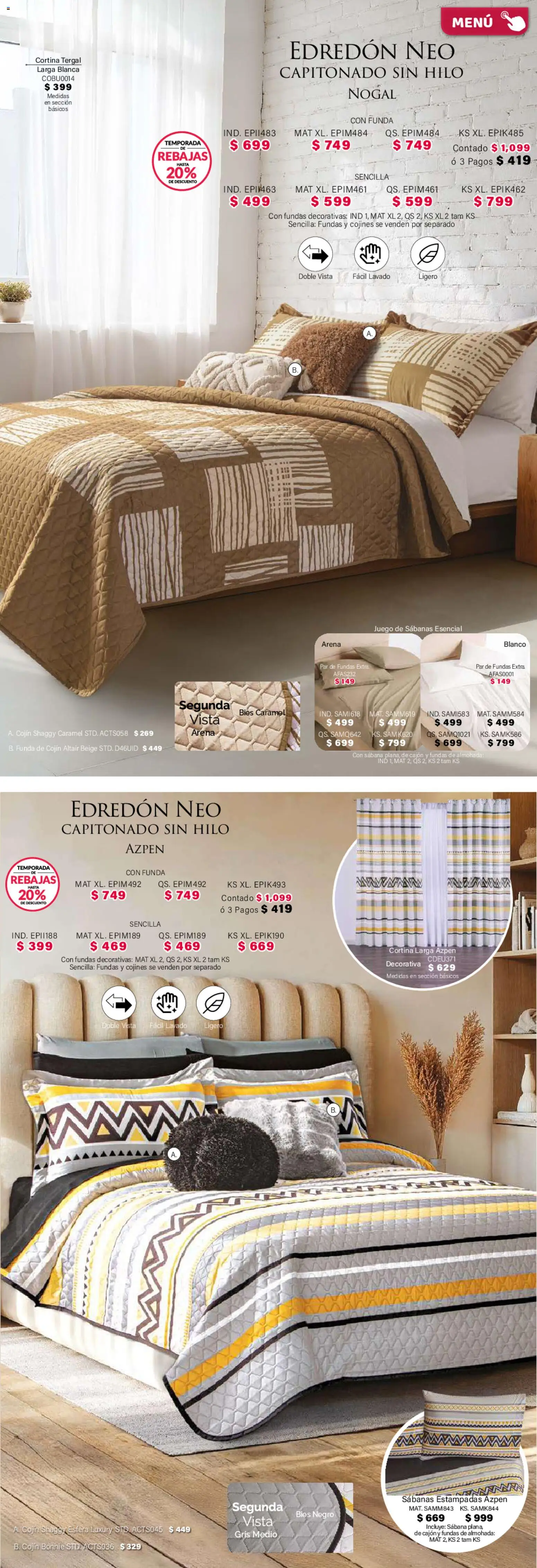 Nuevas ofertas de Colchas Concord válidas en toda la República Mexicana desde el 01.02.2026. ¡Encuentra las mejores ofertas en Colchas Concord catálogo! | Página: 62 | Productos: Juego, Funda, Almohada, Sabanas