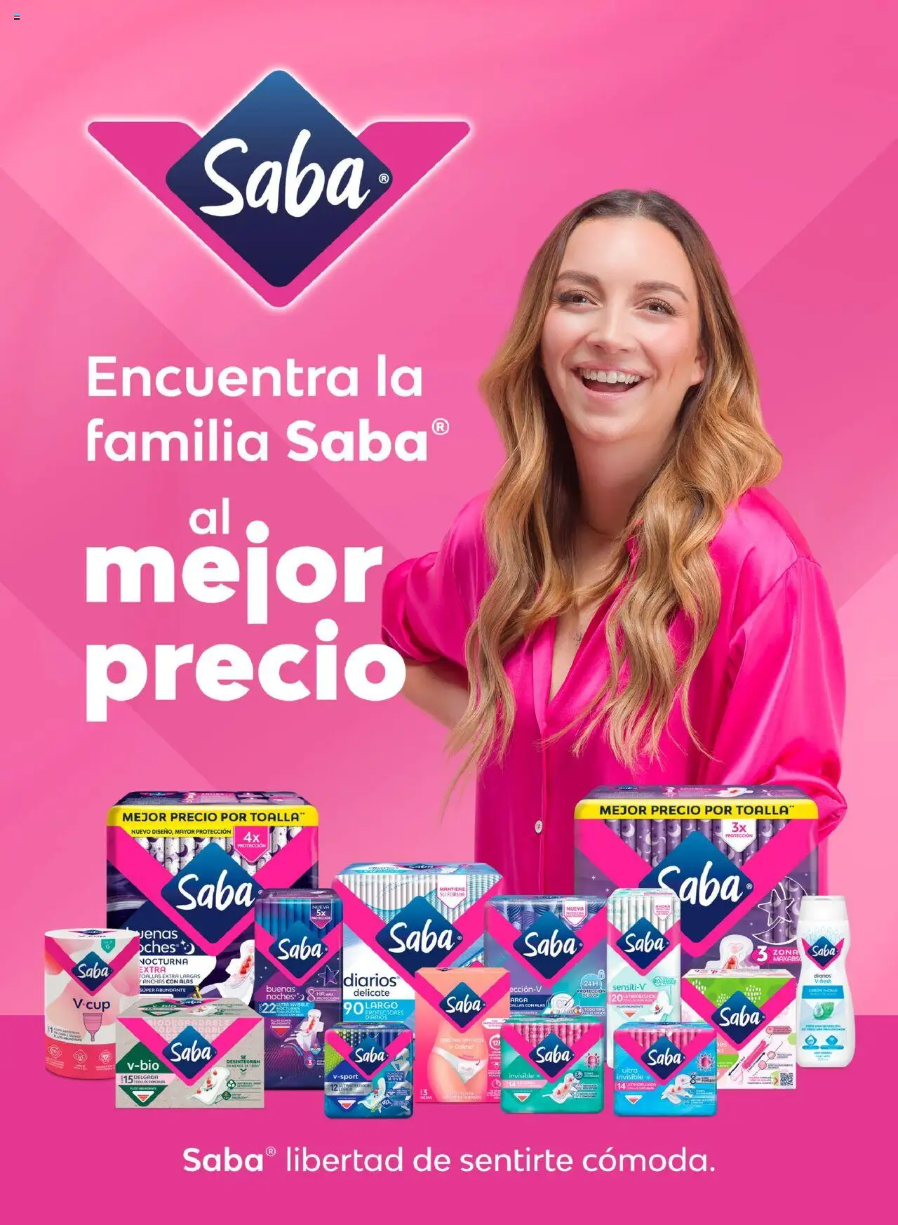 Nuevas ofertas de Chedraui válidas en toda la República Mexicana desde el 02.05.2025. ¡Encuentra las mejores ofertas en Chedraui folleto Vive Bella! | Página: 69 | Productos: Protectores diarios, Toalla, Toallas, Jabón