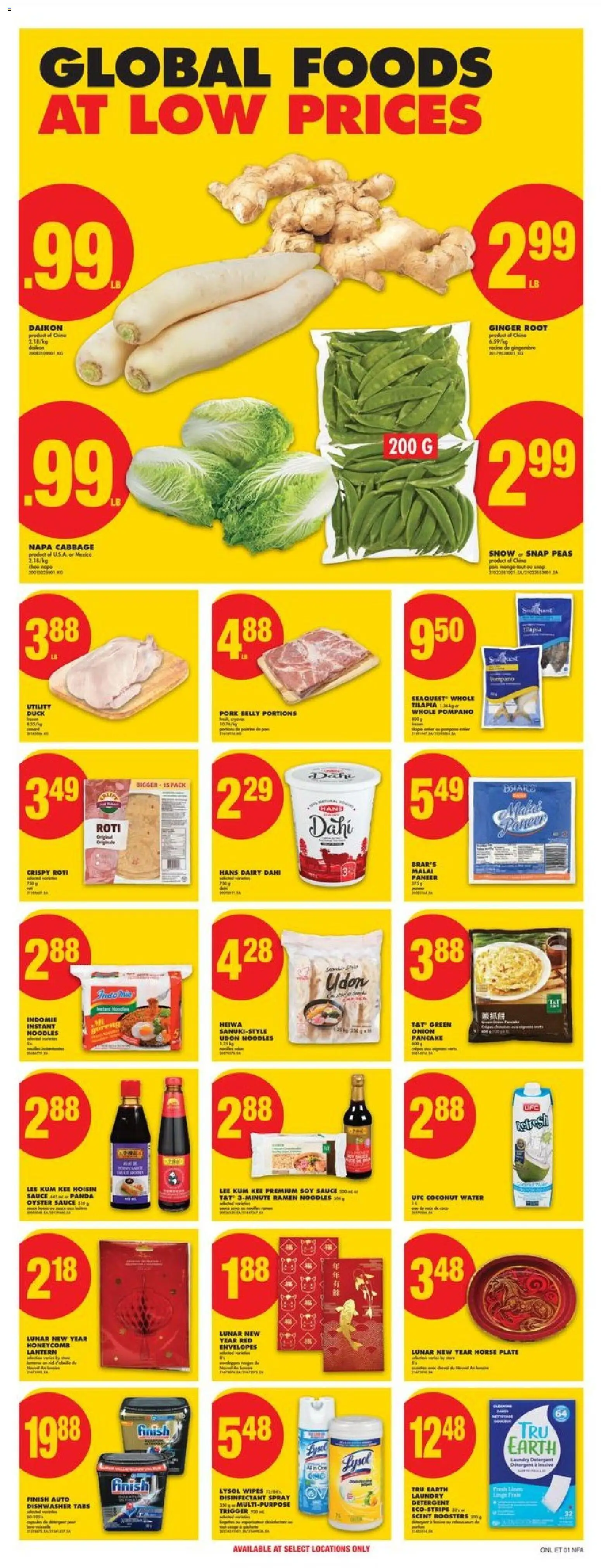 No Frills flyer valid from 29.01.2026 | Page: 14 | Products: Fish, Noodles, Detergent, Pork