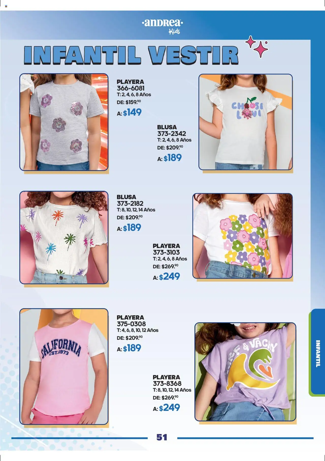 Nuevas ofertas de Andrea válidas en toda la República Mexicana desde el 28.09.2025. ¡Encuentra las mejores ofertas en Andrea - Catálogo Andrea Fest! | Página: 51 | Productos: Blusa, Playera