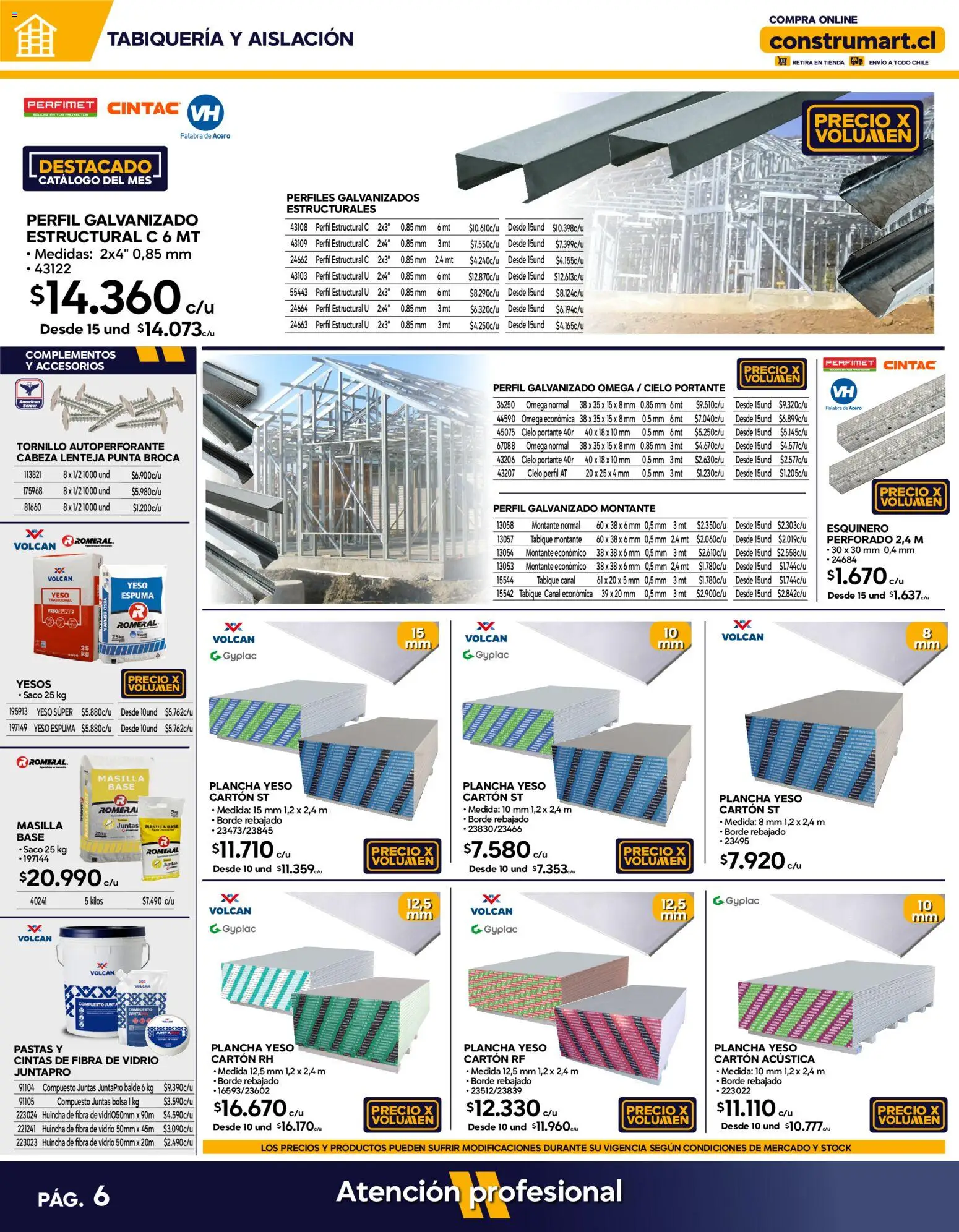 Construmart Ofertas │ válido desde el 01.04.2026 | Página: 6 | Productos: Espuma, Tornillo, Perfil, Base