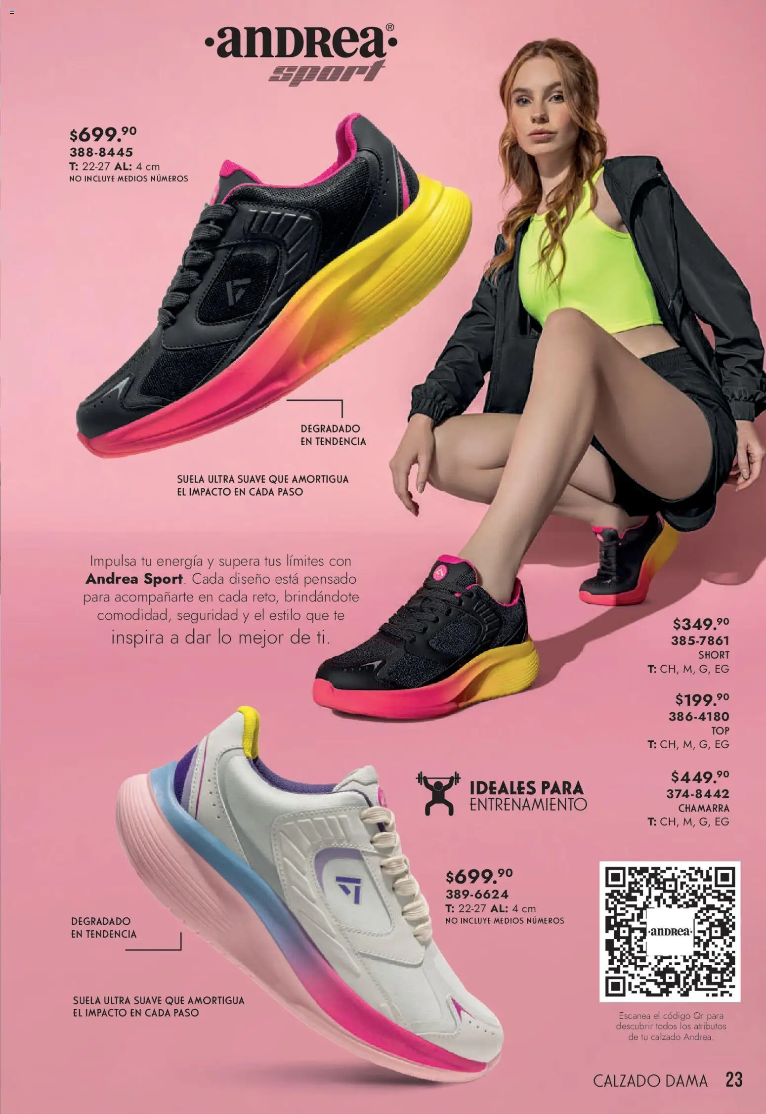 Nuevas ofertas de Andrea válidas en toda la República Mexicana desde el 22.03.2026. ¡Encuentra las mejores ofertas en Andrea catálogo Lo más top! | Página: 23 | Productos: Chamarra, Short, Té