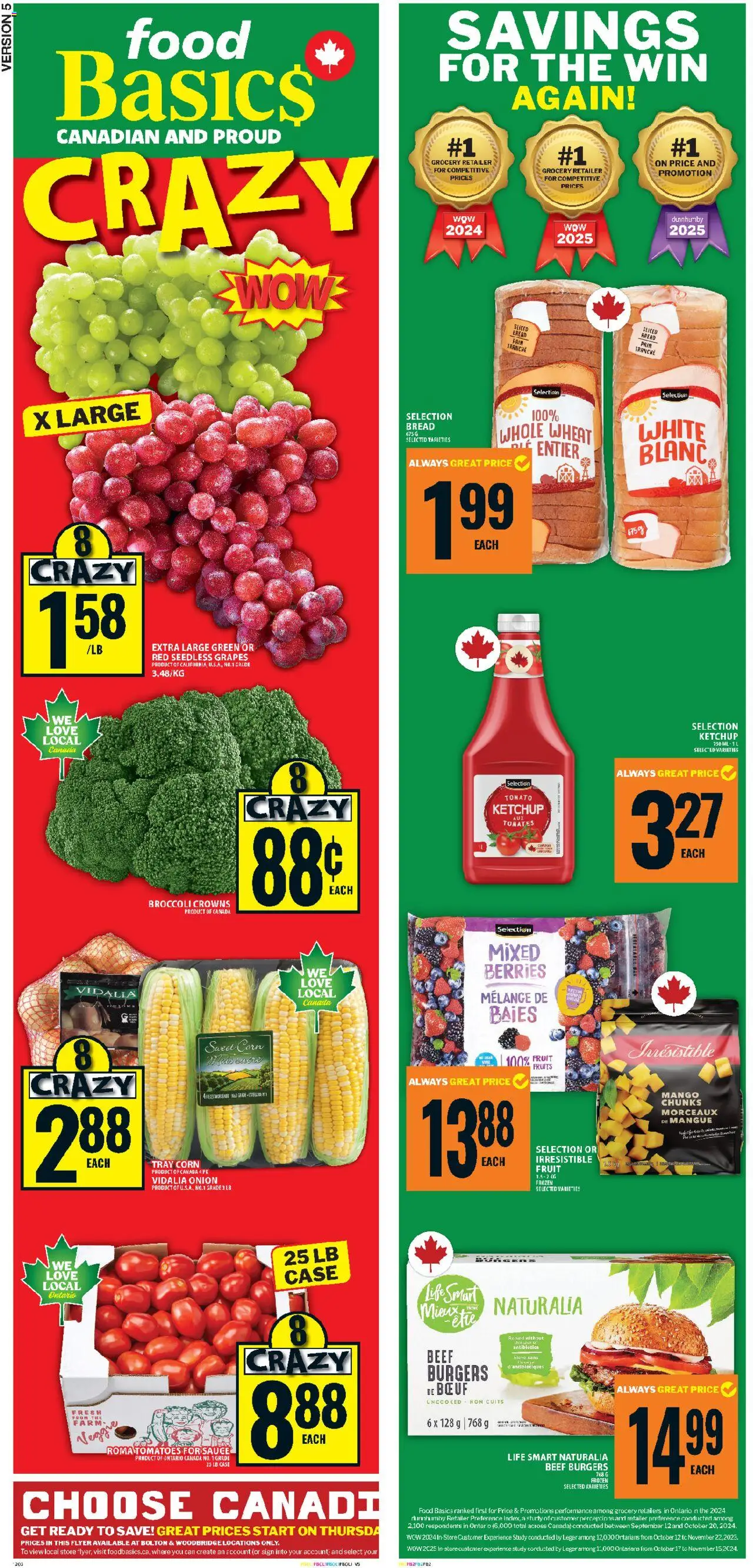 Food Basics flyer valid from 14.08.2025 | Page: 2 | Products: Beef, Ketchup, Case, Bag