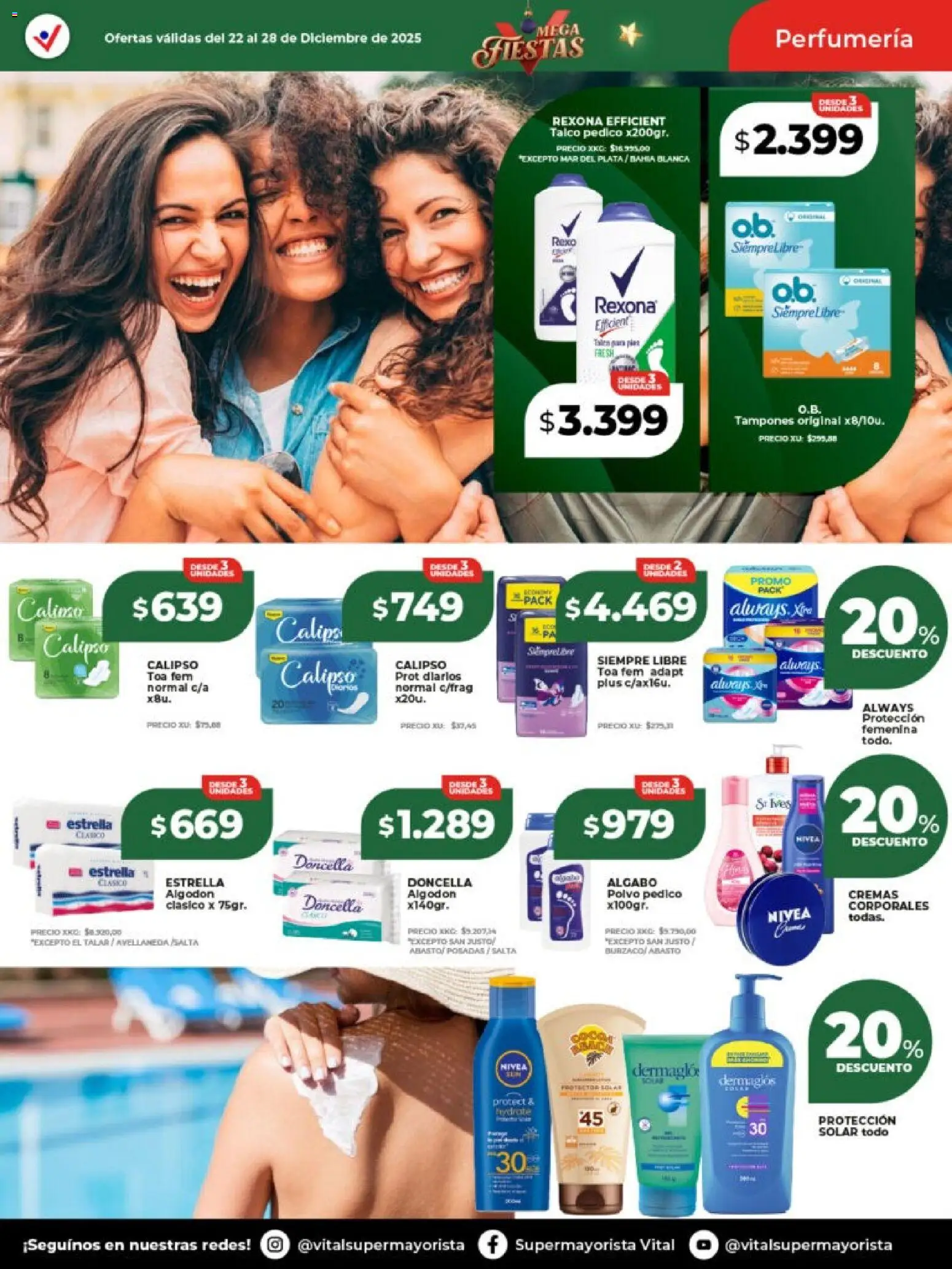 Vital - Ofertas - Salta │ válido desde el 22.12.2025 | Página: 4 | Productos: Tampones, Algodón, Polvo