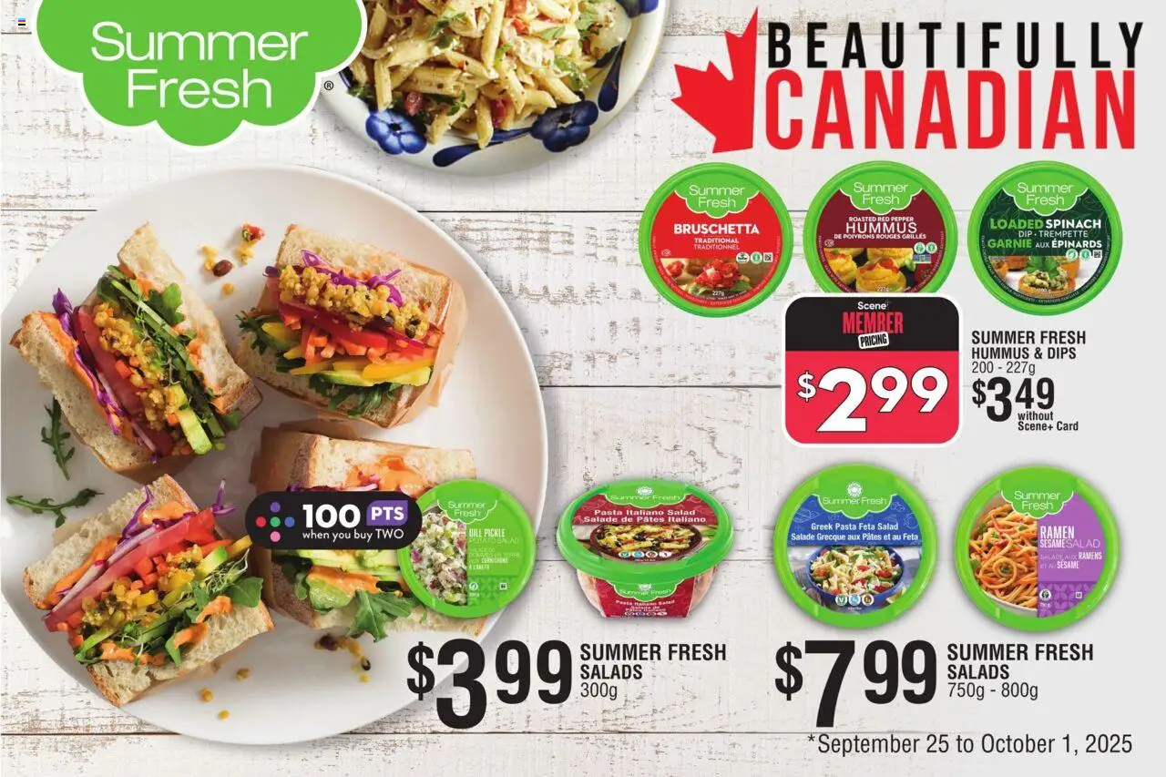 FreshCo flyer valid from 25.09.2025 | Page: 12 | Products: Pasta, Salad
