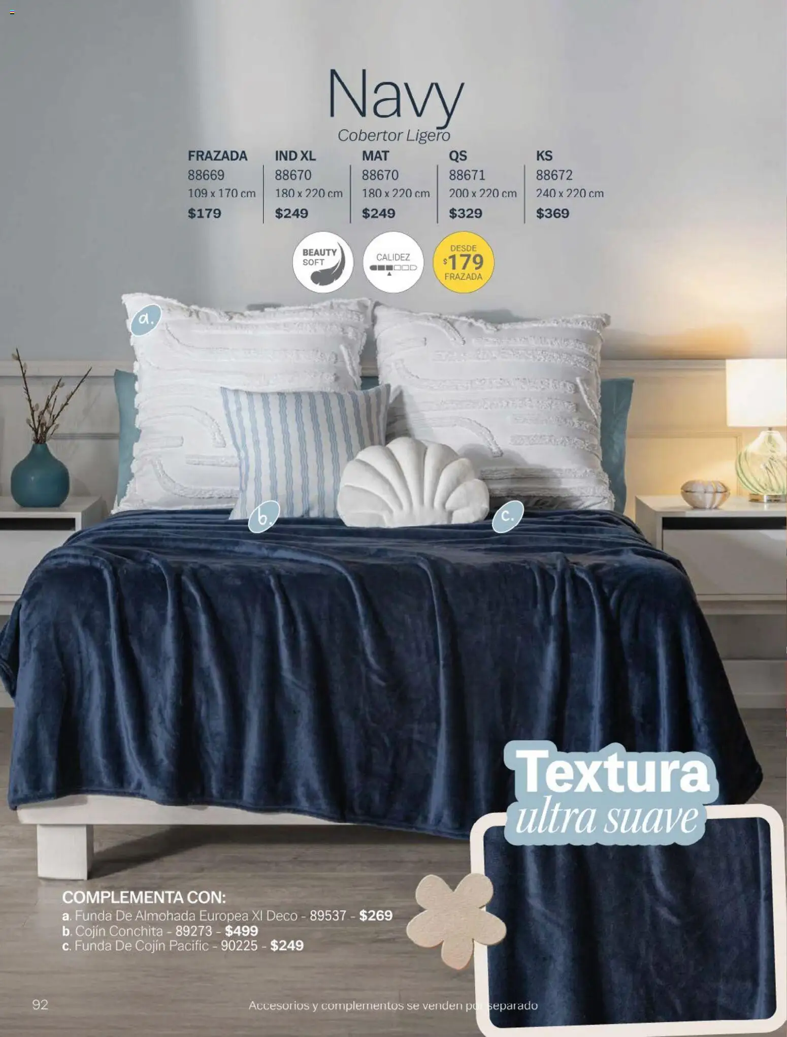 Nuevas ofertas de Vianney válidas en toda la República Mexicana desde el 23.01.2026. ¡Encuentra las mejores ofertas en Vianney catálogo Chavos! | Página: 94 | Productos: Cobertor, Funda, Funda de almohada, Almohada