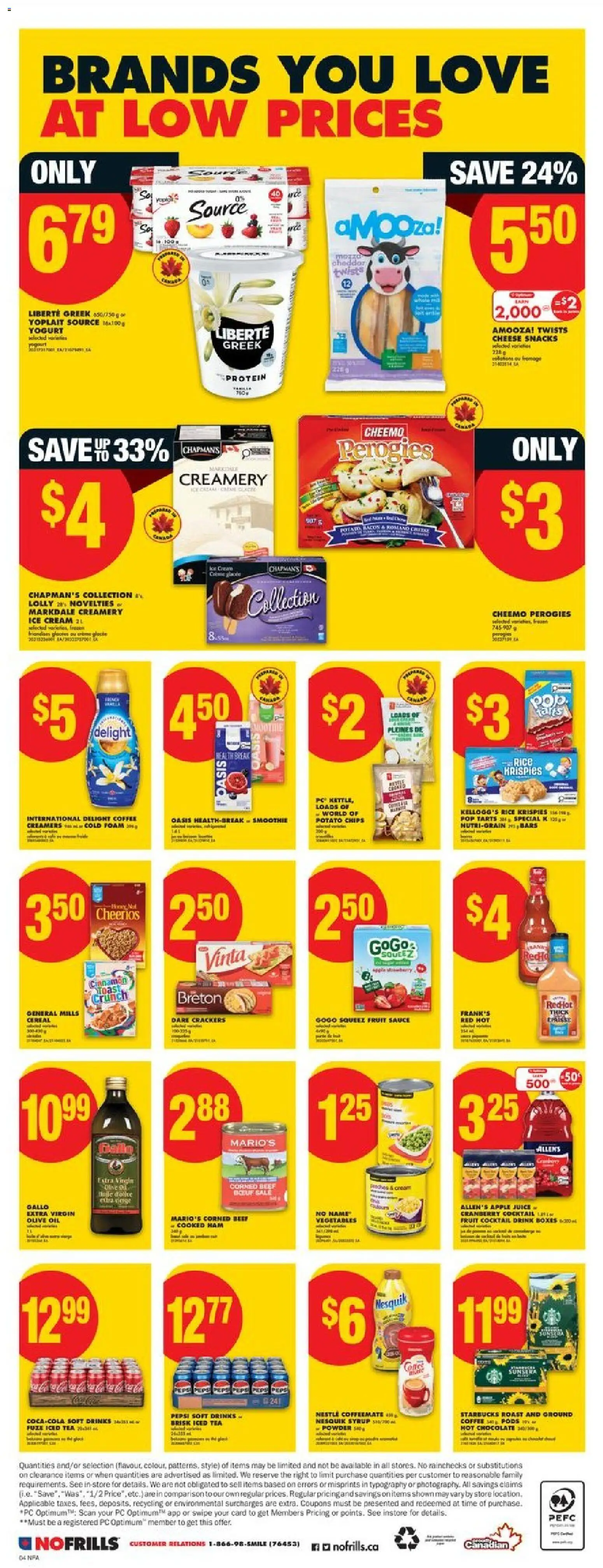 No Frills flyer valid from 15.01.2026 | Page: 4 | Products: Beef, PC, Powder, Juice