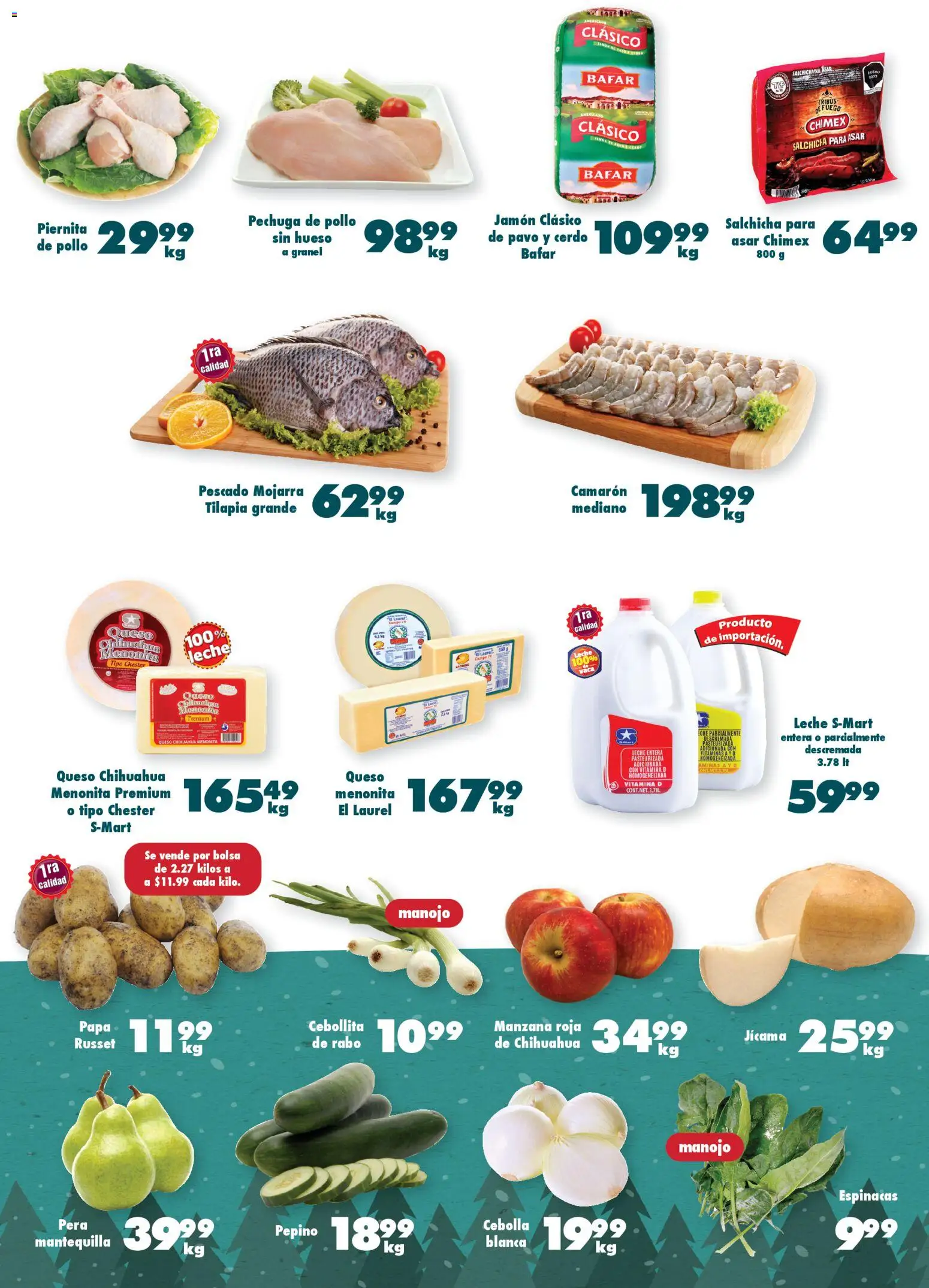 Nuevas ofertas de S-Mart válidas en toda la República Mexicana desde el 13.11.2025. ¡Encuentra las mejores ofertas en S-Mart Buen Fin! | Página: 4 | Productos: Pollo, Papa, Pera, Jamón