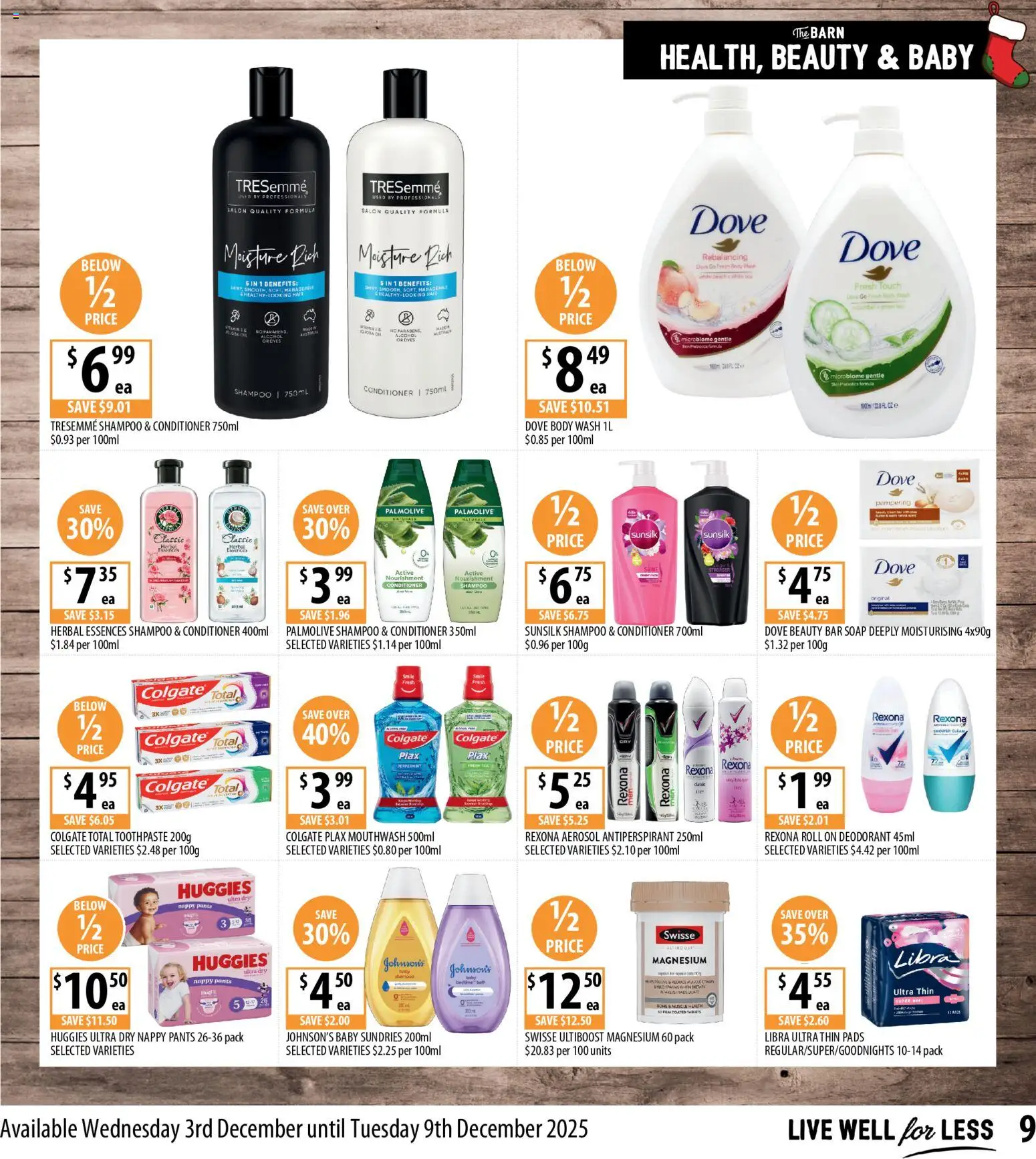Supabarn catalogue - valid from 03.12.2025 | Page: 9 | Products: Bath, Shampoo, Deodorant, Herbal