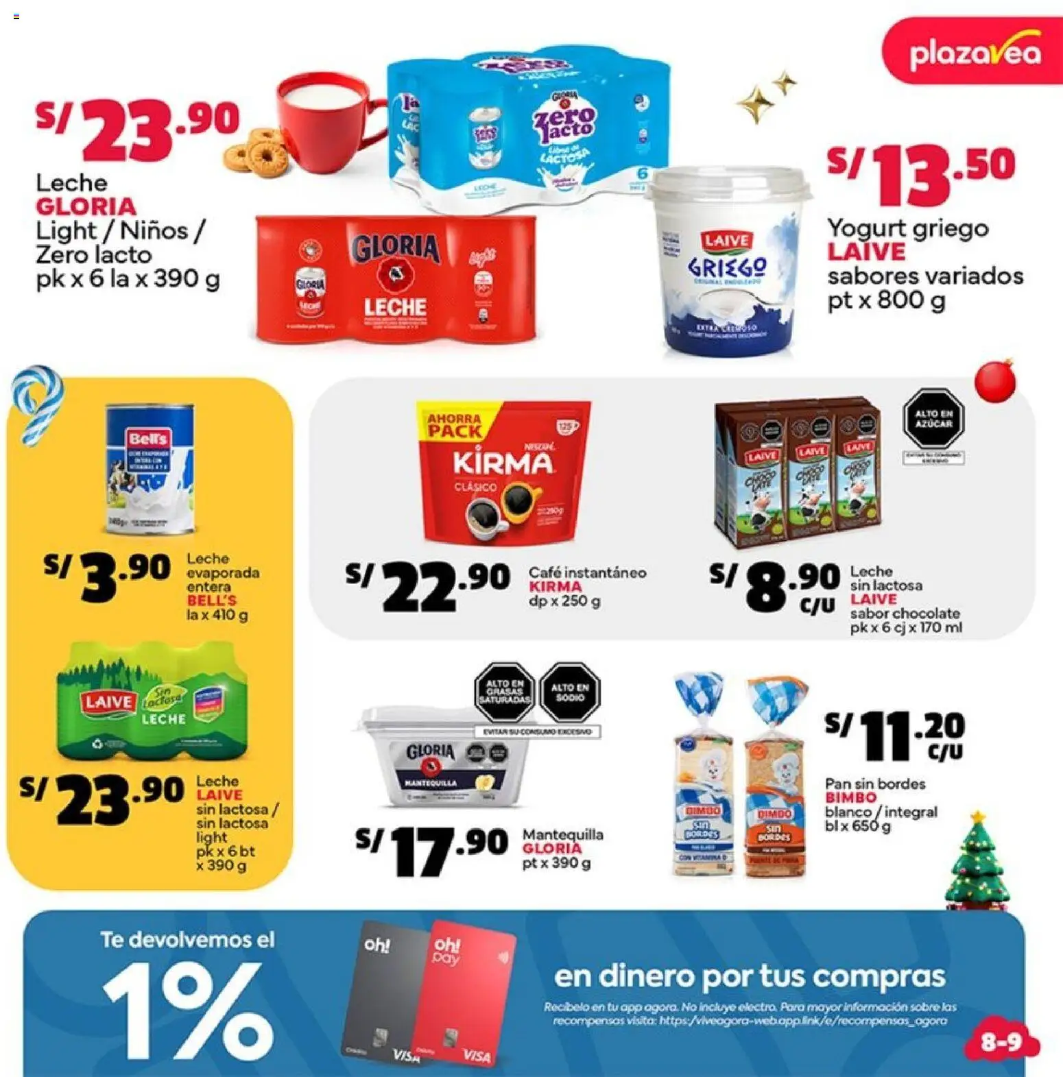 Catálogo Plaza Vea válido desde 17.11.2025 | Página: 9 | Productos: Yogurt, Pan, Café, Té