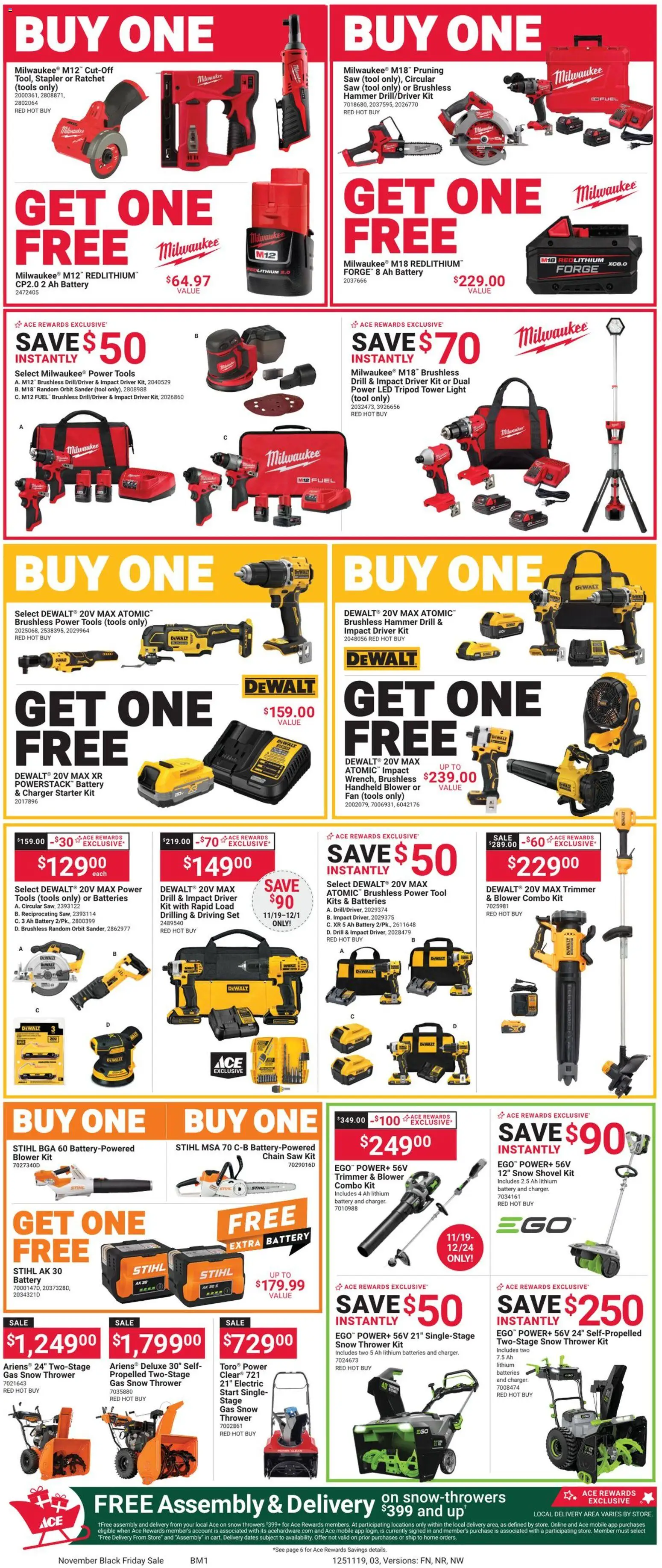 ACE Hardware Black Friday - valid from 01.11.2025 | Page: 3 | Products: Chain Saw, Stapler, Starter, Charger