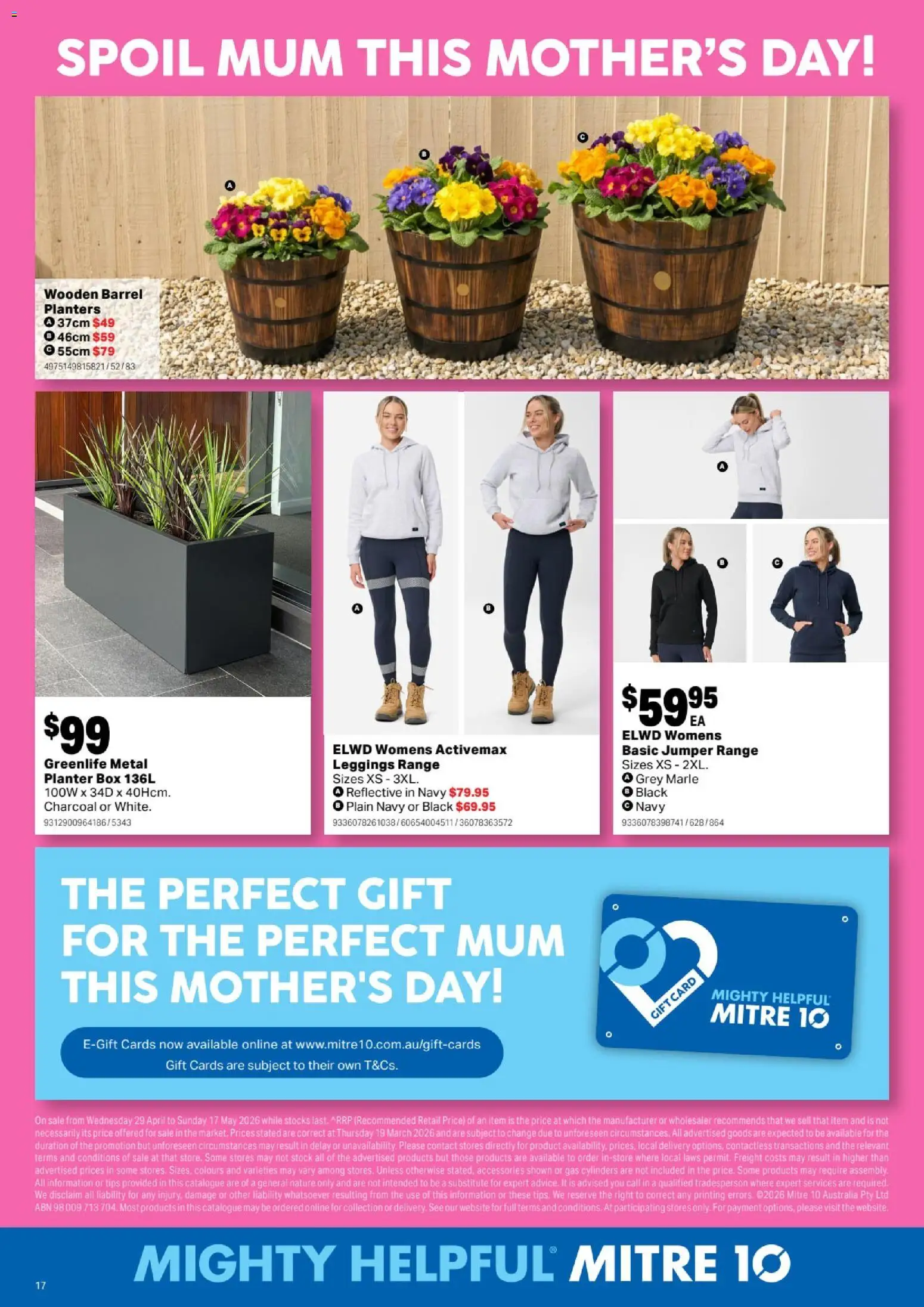 Mitre 10 catalogue - valid from 29.04.2026 | Page: 17 | Products: Box, Jumper, Leggings, Accessories