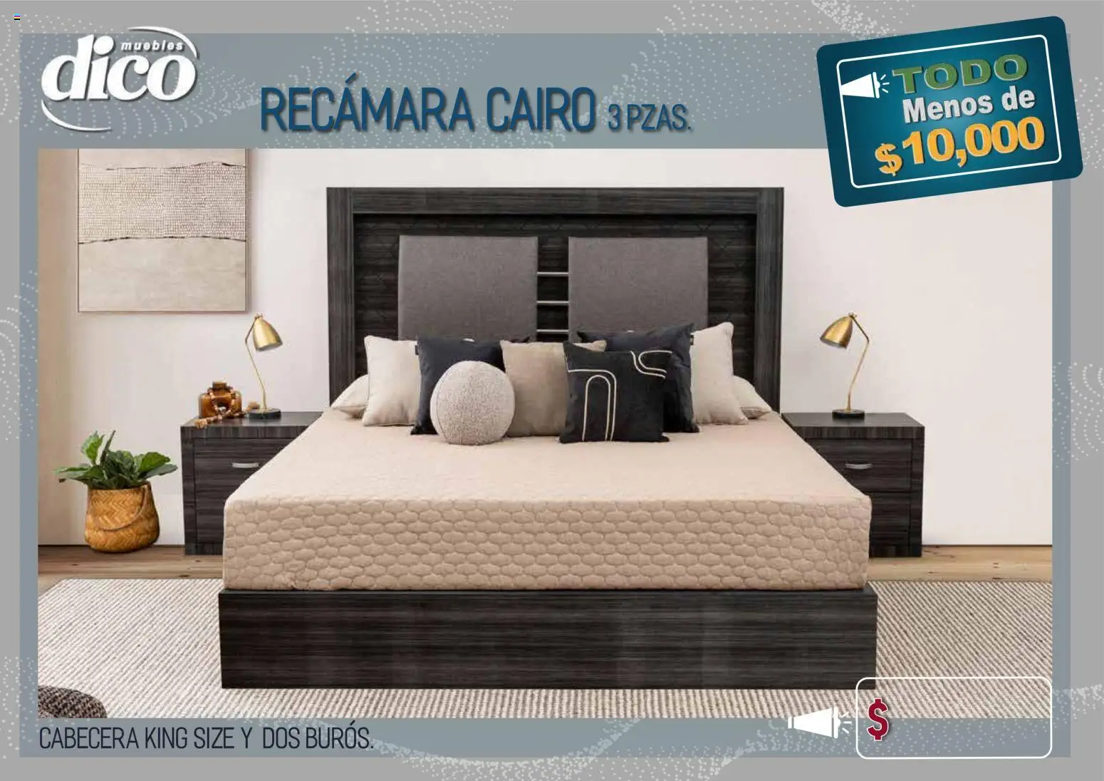 Nuevas ofertas de Muebles Dico válidas en toda la República Mexicana desde el 09.04.2026. ¡Encuentra las mejores ofertas en Muebles Dico catálogo Todo menos de 10000 Pacifico! | Página: 11 | Productos: Cabecera