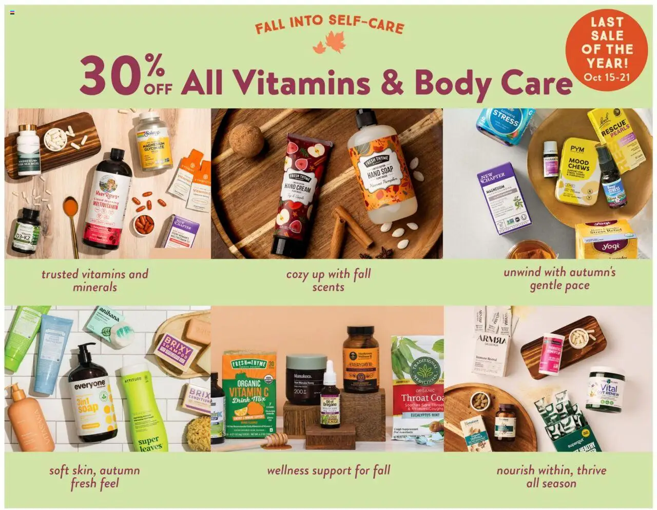 Fresh Thyme Weekly Ad - IN - valid from 15.10.2025 | Page: 4 | Products: Shampoo, Hand cream, Cream, Pumpkin