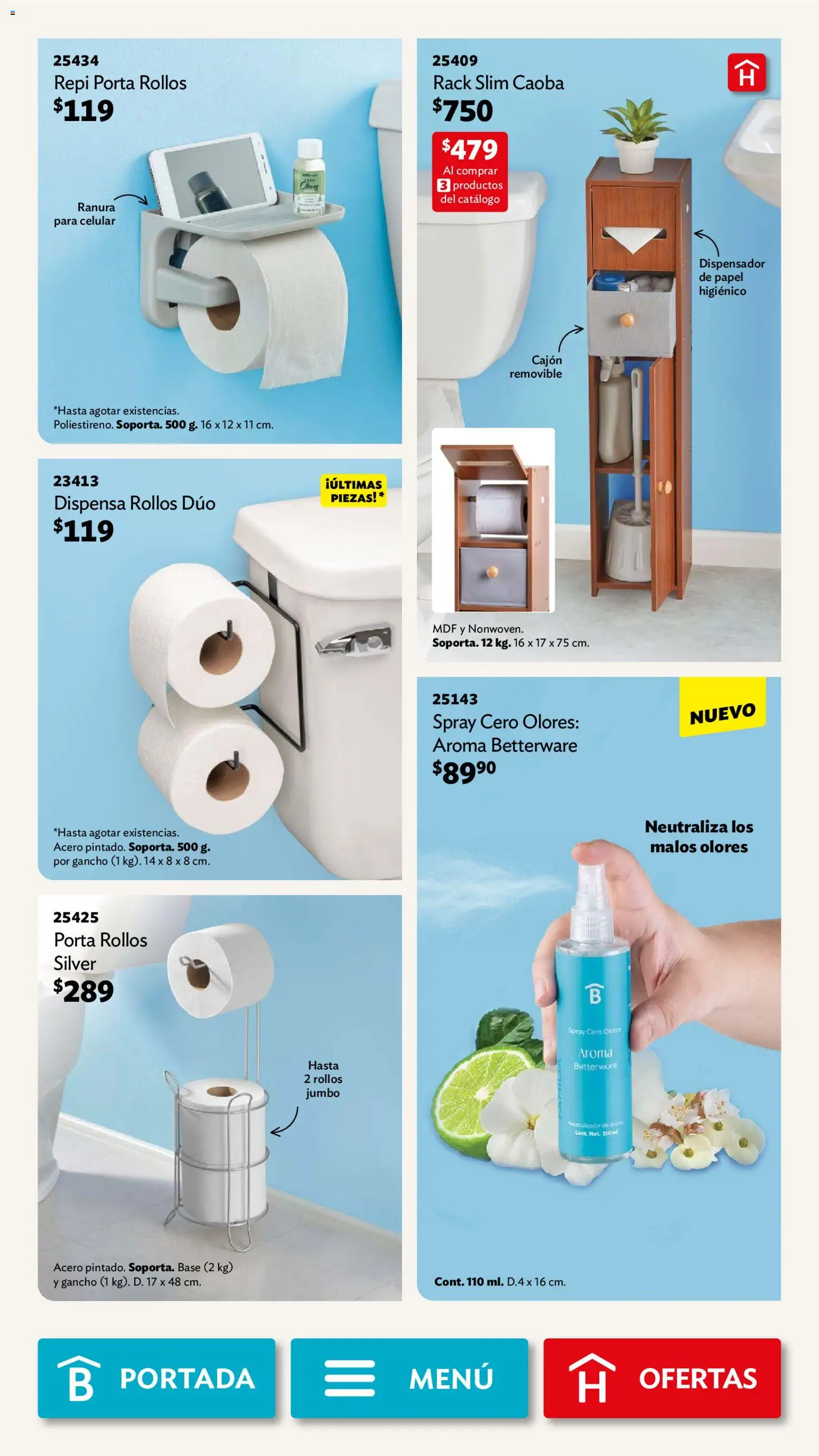 Nuevas ofertas de Betterware válidas en toda la República Mexicana desde el 01.12.2025. ¡Encuentra las mejores ofertas en Betterware campaña 12 2025! | Página: 89 | Productos: Cera, Papel higiénico
