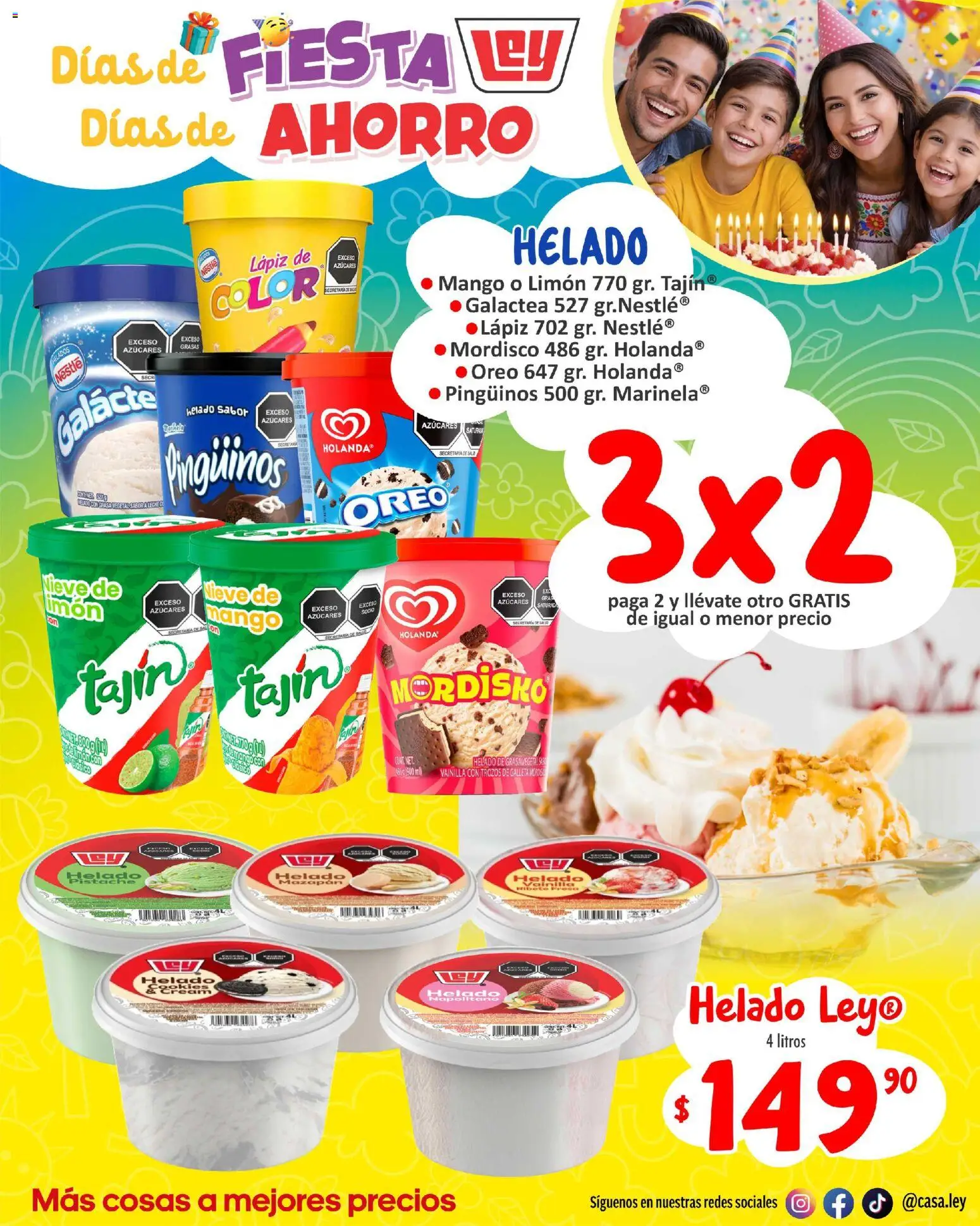 Nuevas ofertas de Casa Ley válidas en toda la República Mexicana desde el 26.04.2026. ¡Encuentra las mejores ofertas en Casa Ley folleto Casa Ley folleto Frontera suple Dia del Niño! | Página: 10 | Productos: Limón, Leche, Mango, Helado