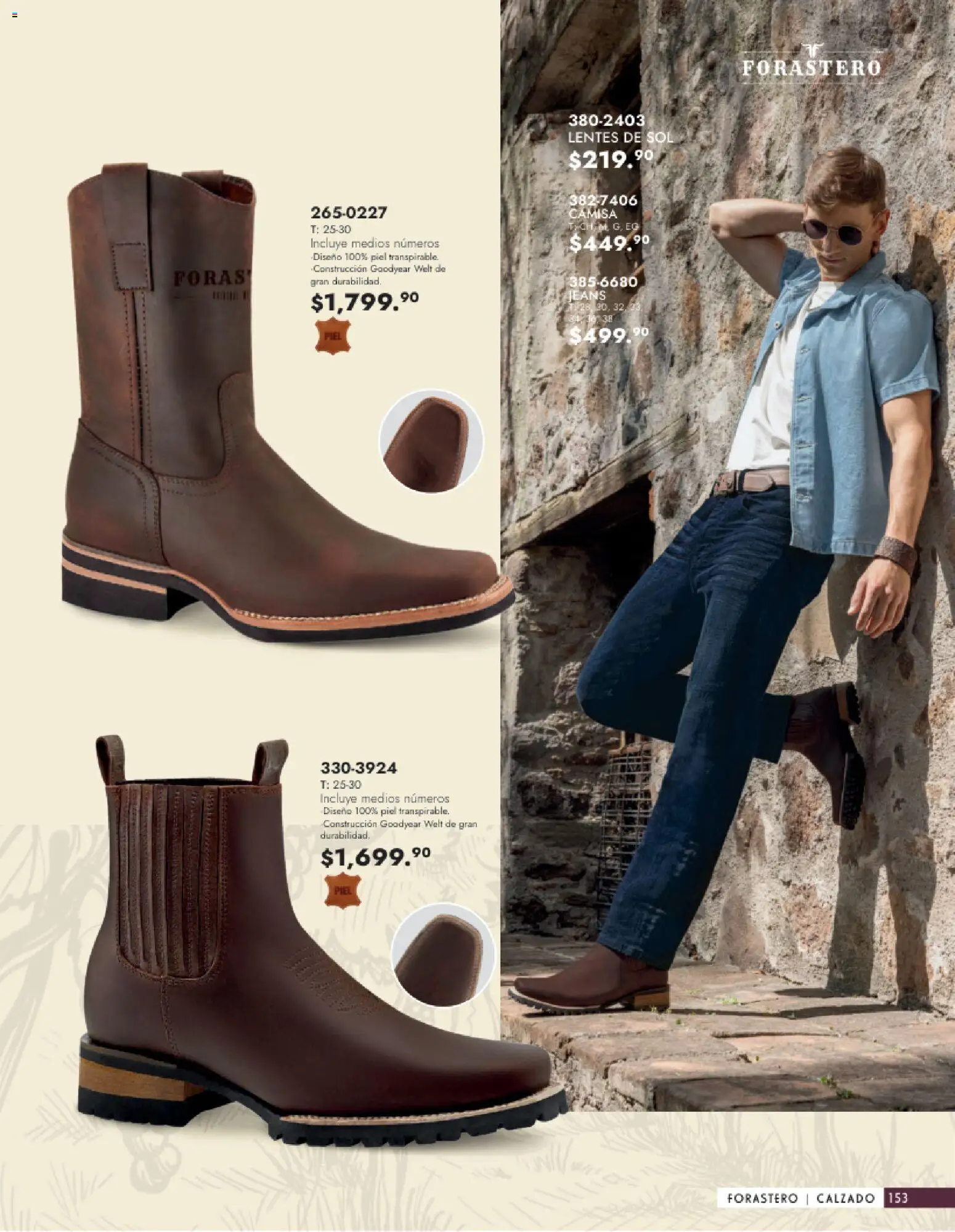 Nuevas ofertas de Andrea válidas en toda la República Mexicana desde el 25.01.2026. ¡Encuentra las mejores ofertas en Andrea catálogo Calzado Caballero! | Página: 153 | Productos: Lentes, Camisa