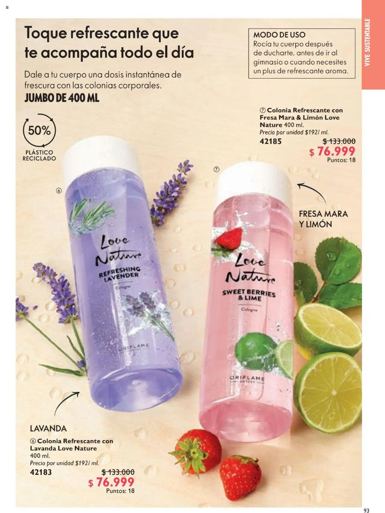 Oriflame revista - valida desde el 12.07.2025 | Página: 93 | Productos: Té, Fresa, Limón