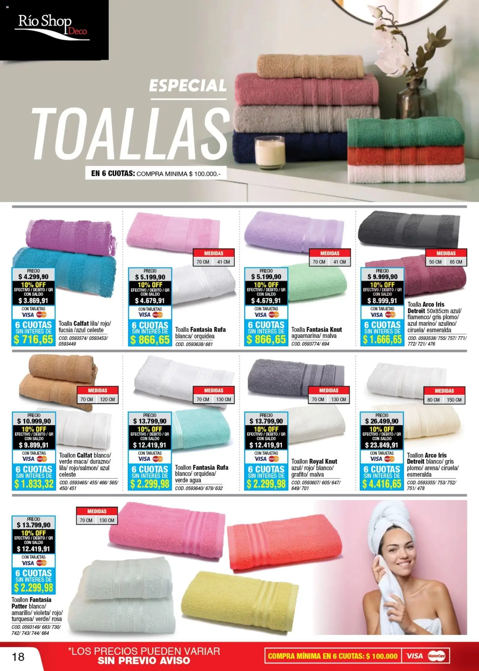 Río Shop Deco catálogo │ válido desde el 17.03.2026 | Página: 18 | Productos: Toalla, Toallas, Agua