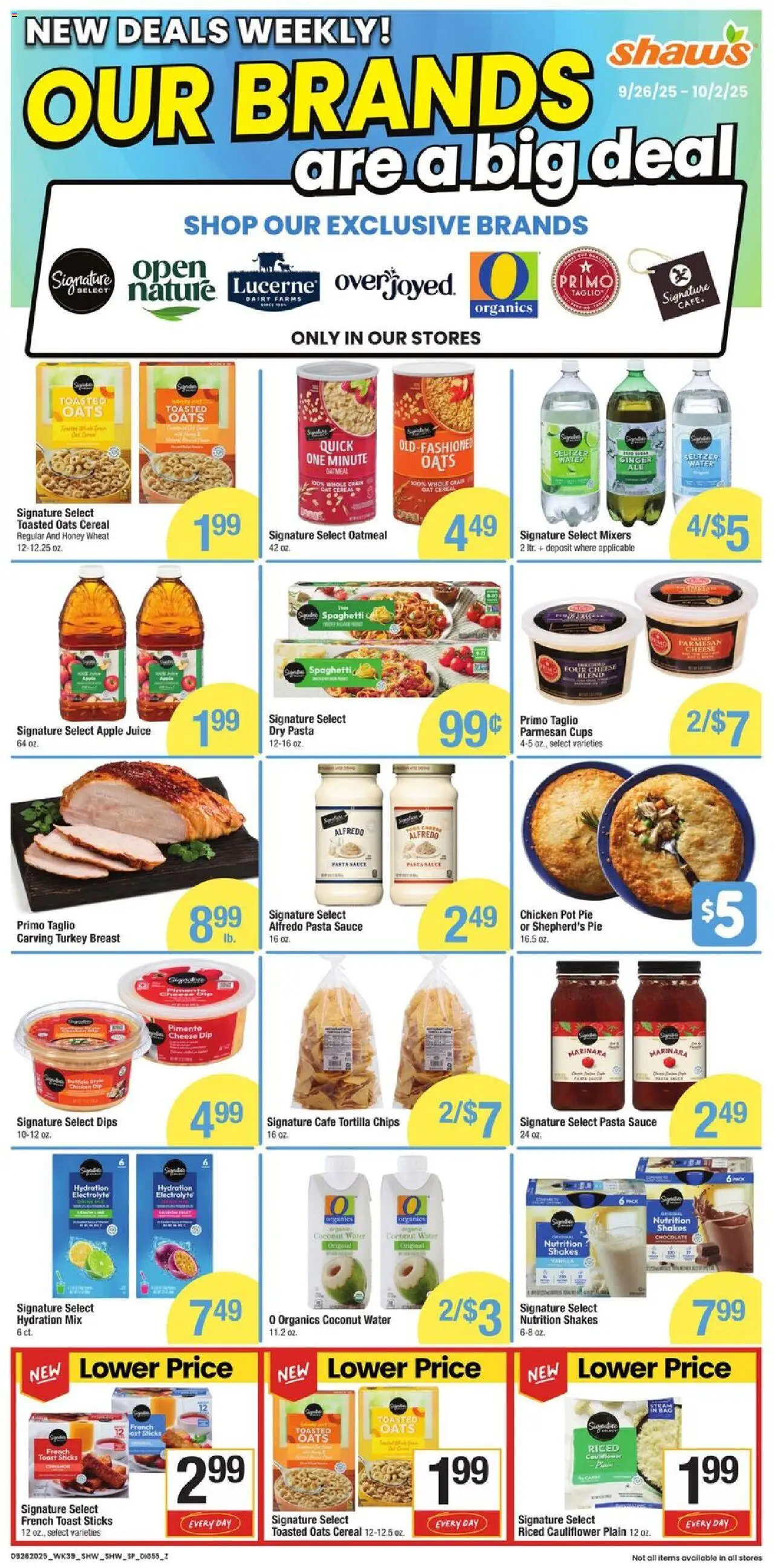 Shaw's Weekly Ad - RI - valid from 26.09.2025 | Page: 7 | Products: Cheese, Juice, Chips, Water