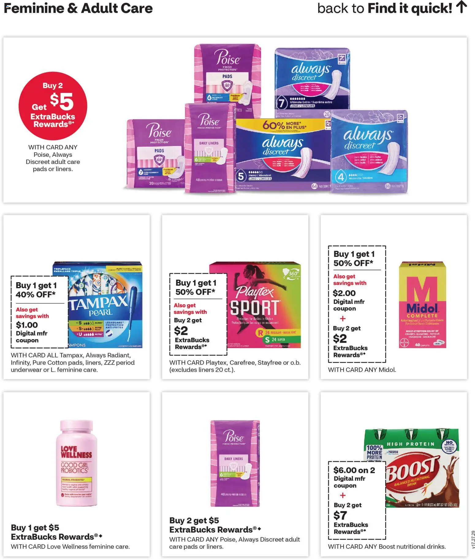 CVS Pharmacy Weekly Ad - CT - valid from 05.04.2026 | Page: 7 | Products: Probiotics, Pads, Underwear, Modem