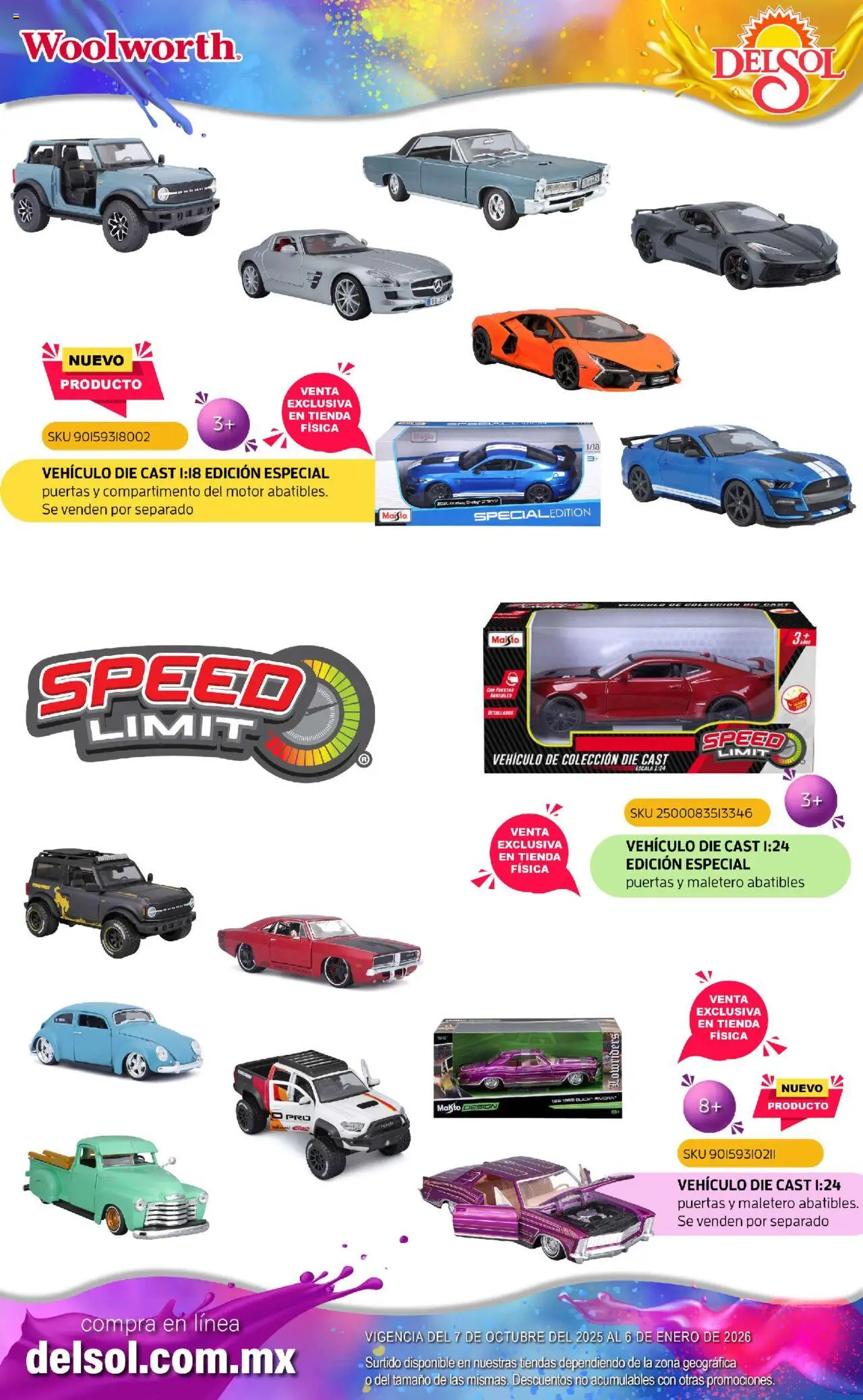 Nuevas ofertas de Del Sol y Woolworth válidas en toda la República Mexicana desde el 07.10.2025. ¡Encuentra las mejores ofertas en Del Sol y Woolworth - Catálogo Castillo Del Juguete! | Página: 165