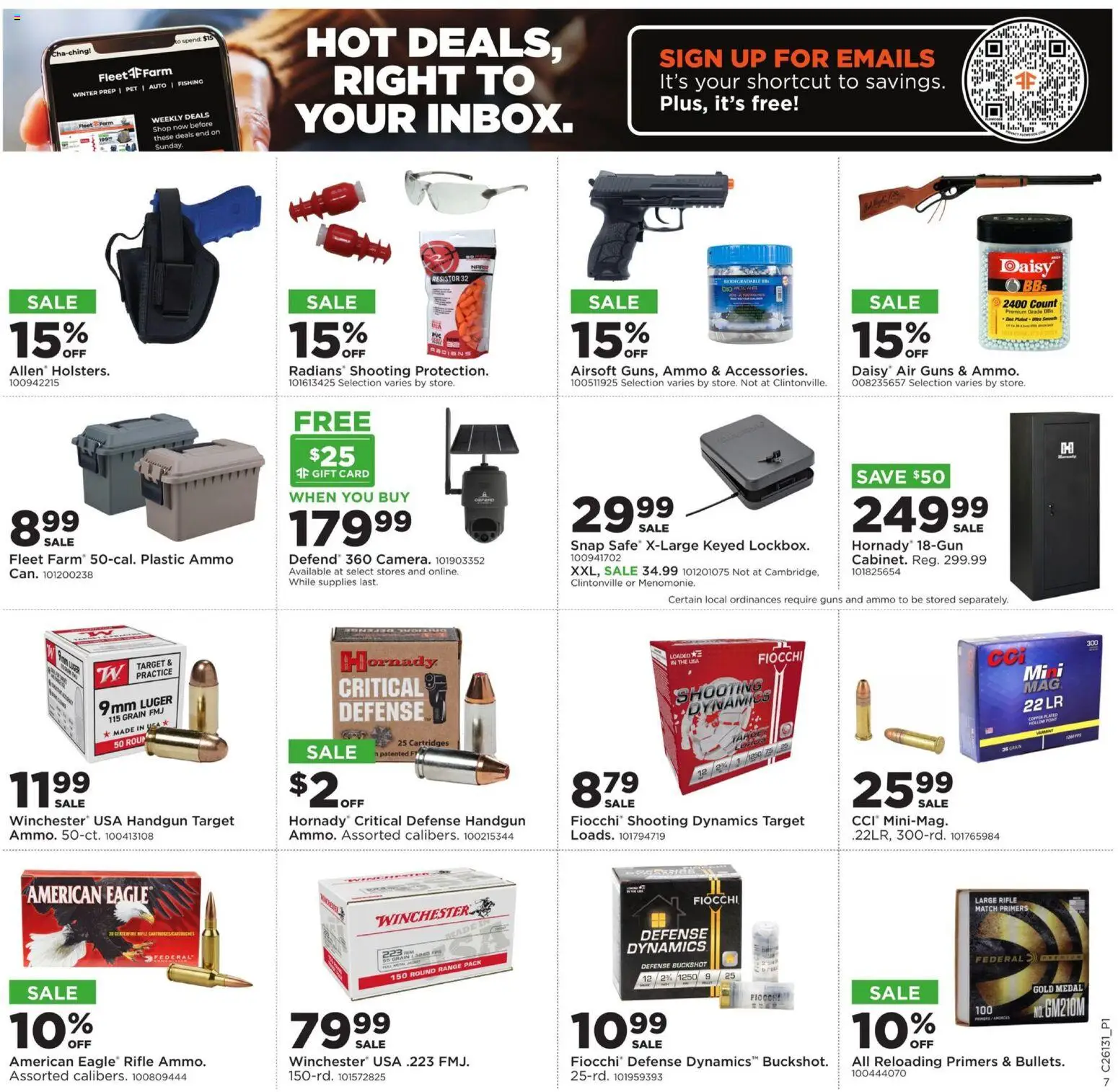 Mills Fleet Farm Weekly Ad - valid from 23.03.2026 | Page: 9 | Products: Ammo, Handgun, Rifle