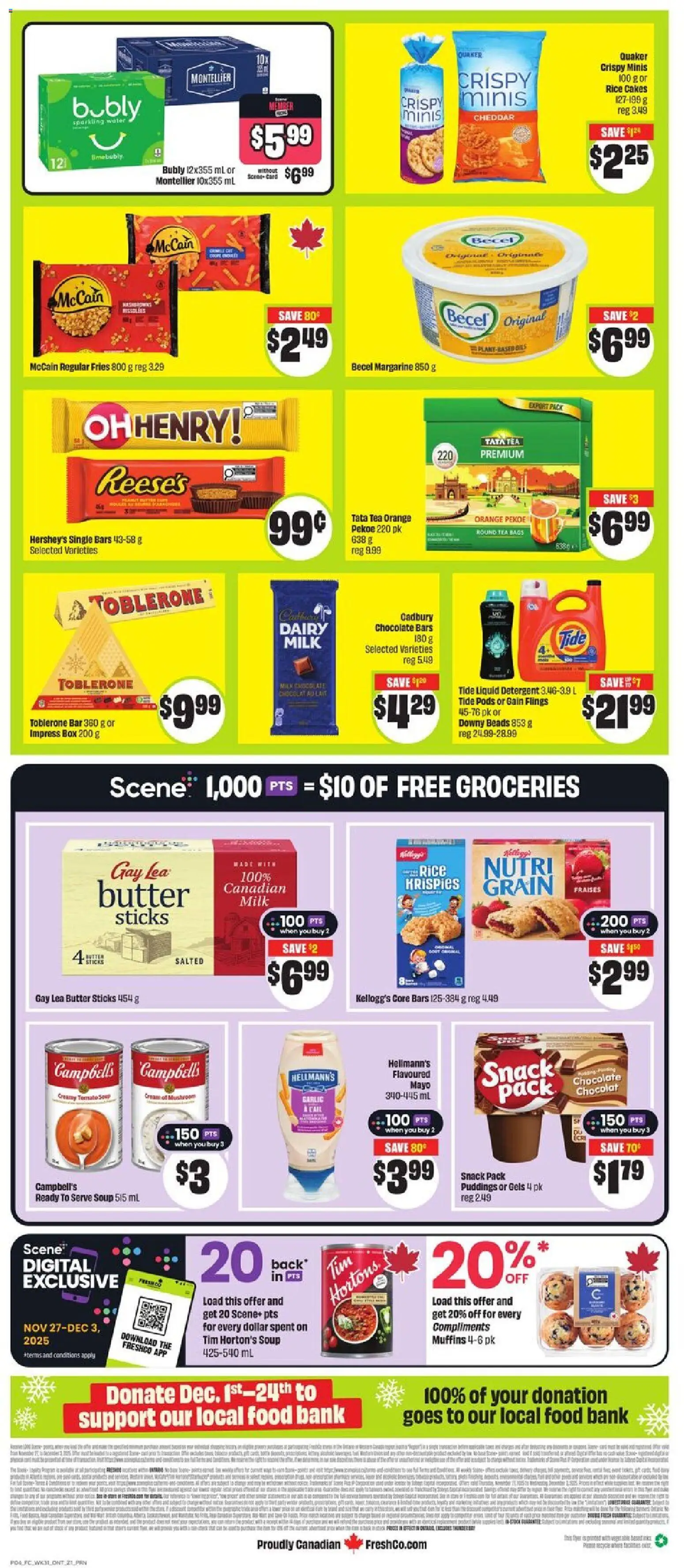 FreshCo flyer valid from 27.11.2025 | Page: 2 | Products: Box, Milk, Butter, Chocolate