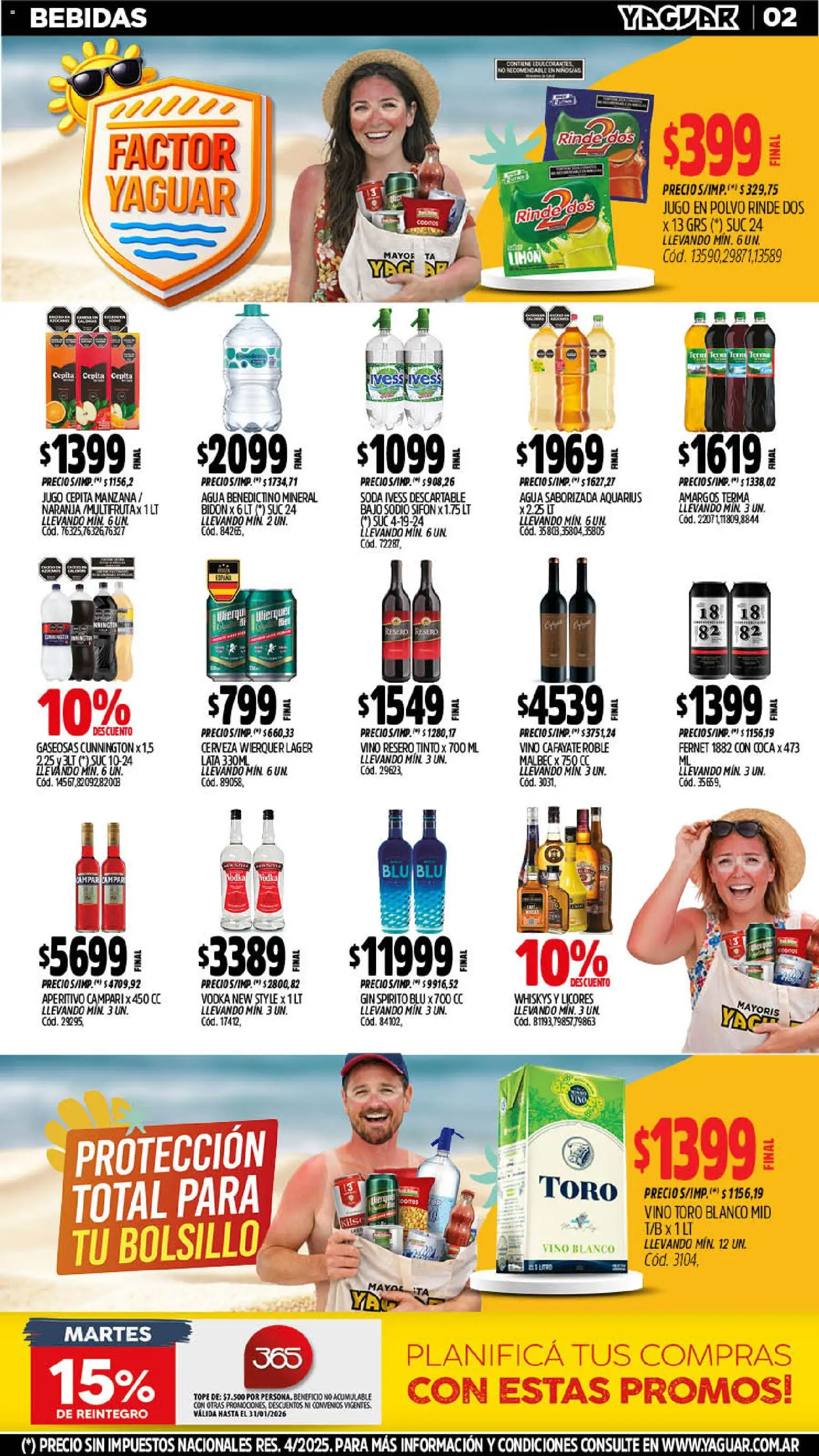 Yaguar catálogo │ válido desde el 12.01.2026 | Página: 2 | Productos: Manzana, Agua, Limón, Vino