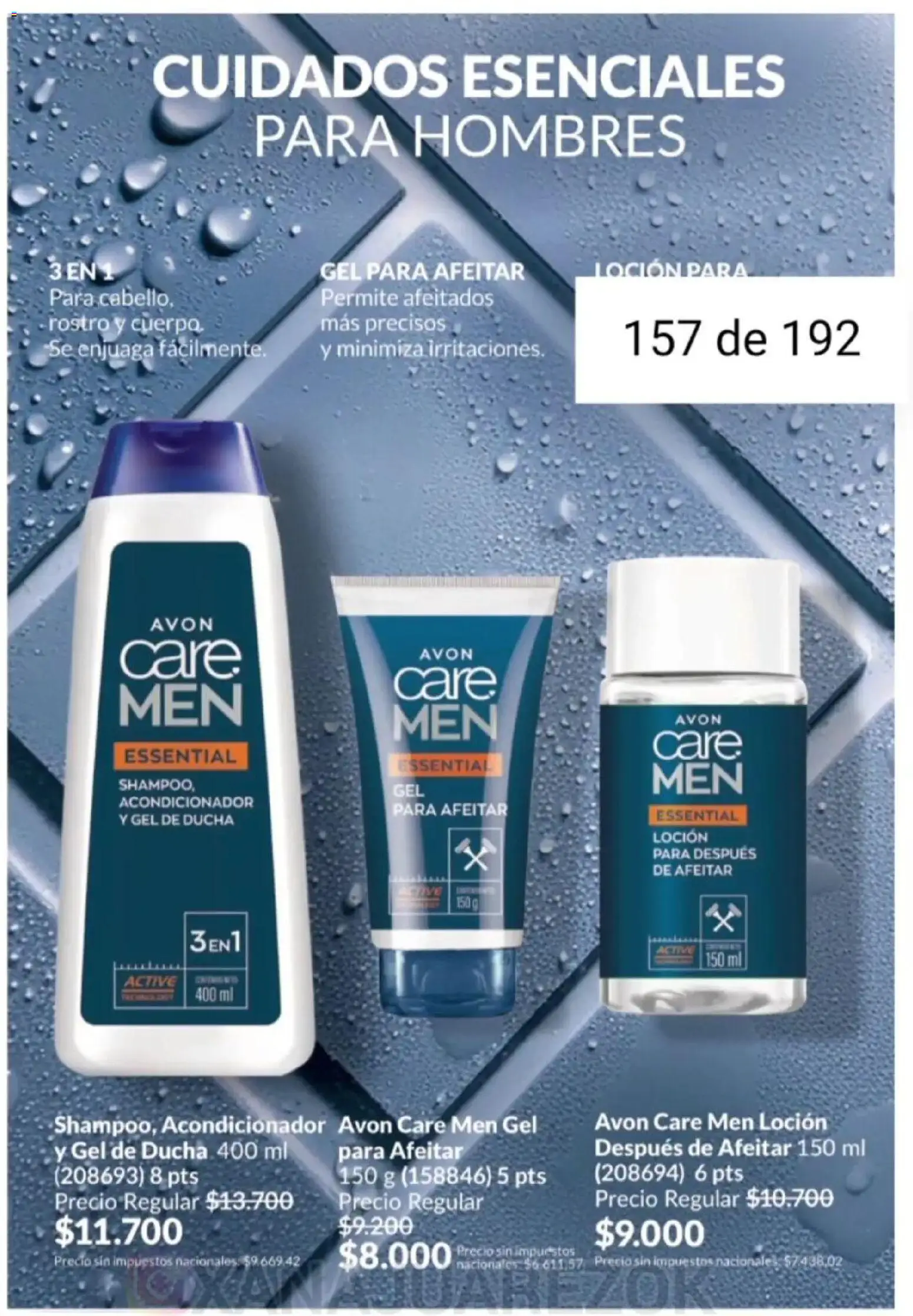 Avon - Campaña 3/2026 │ válido desde el 01.03.2026 | Página: 150 | Productos: Ducha, Acondicionador, Loción para después de afeitar, Gel de ducha
