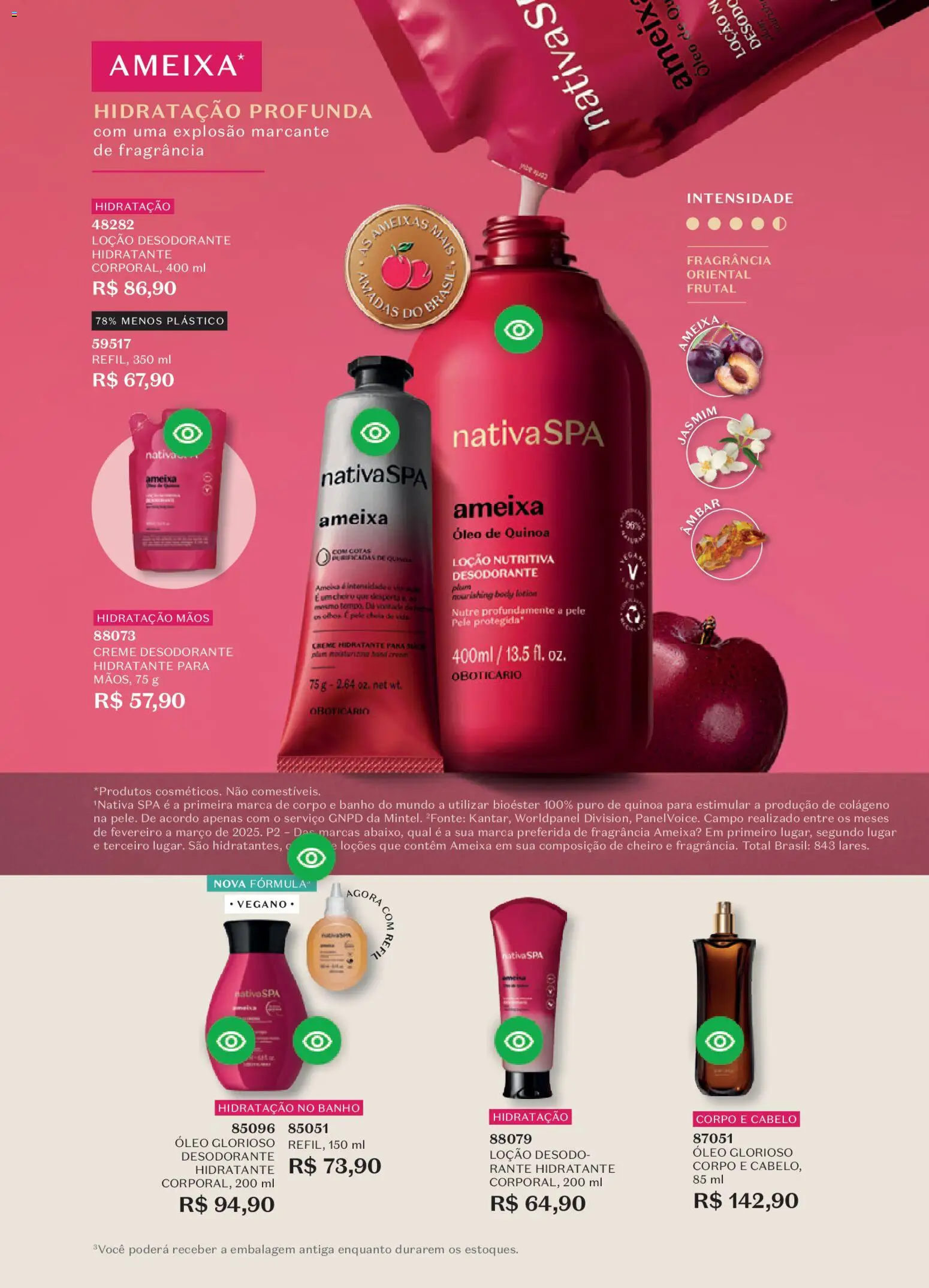 O Boticário Folheto - válido de 02.03.2026 | Página: 89 | Produtos: Colágeno, Fragrância, Óleo, Creme