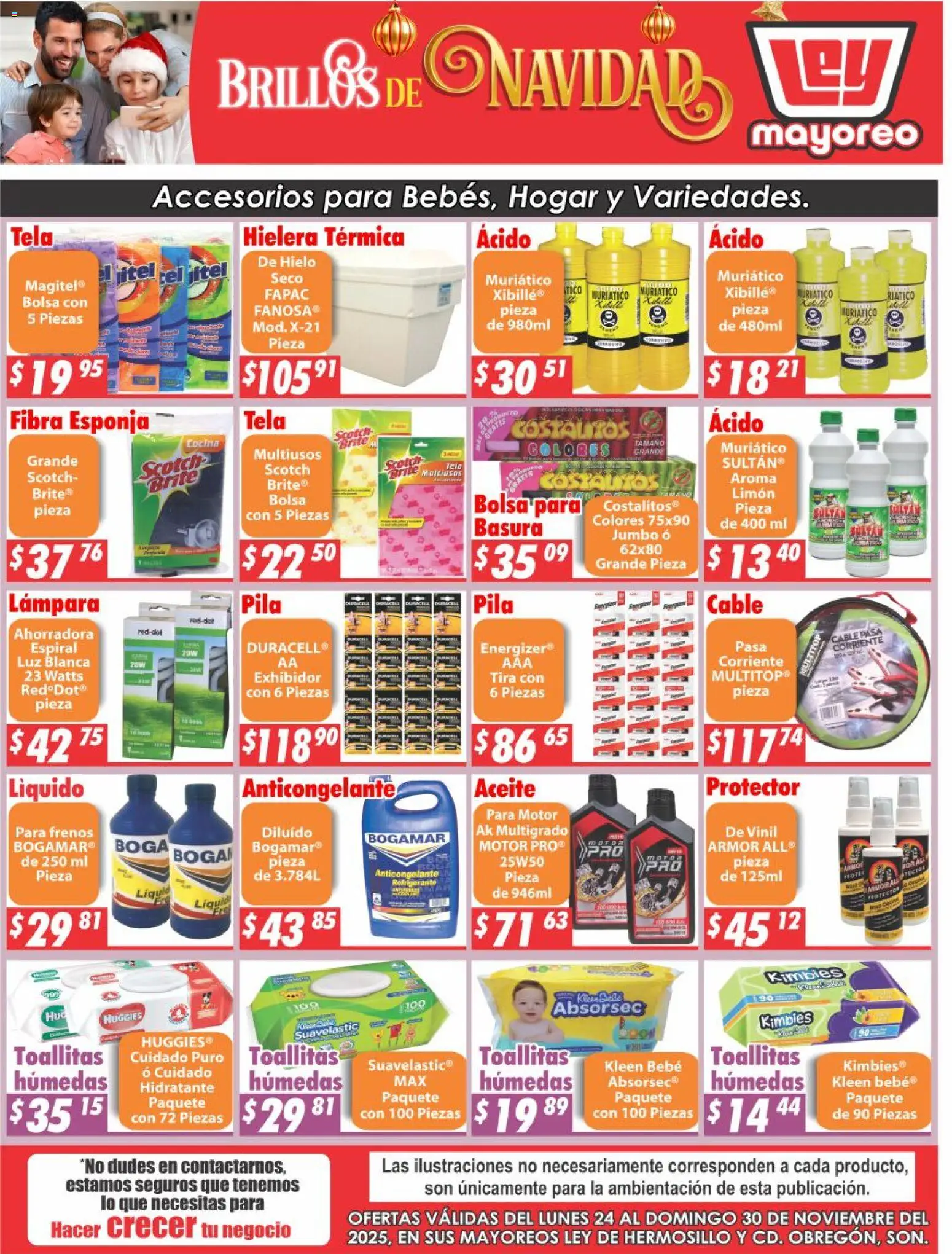 Nuevas ofertas de Casa Ley válidas en toda la República Mexicana desde el 24.11.2025. ¡Encuentra las mejores ofertas en Casa Ley folleto Hermosillo! | Página: 2 | Productos: Esponja, Aceite, Pila, Lámpara