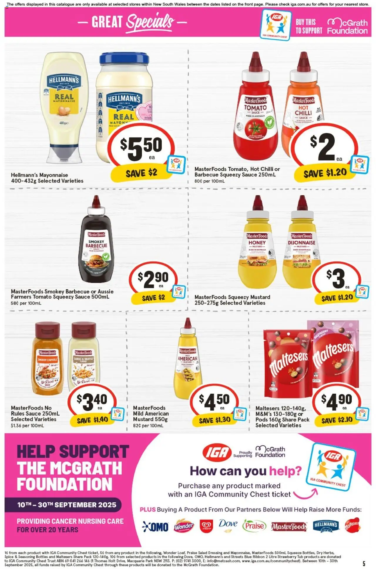IGA catalogue - valid from 24.09.2025 | Page: 8 | Products: Salad, Mayonnaise, Chilli, Foundation