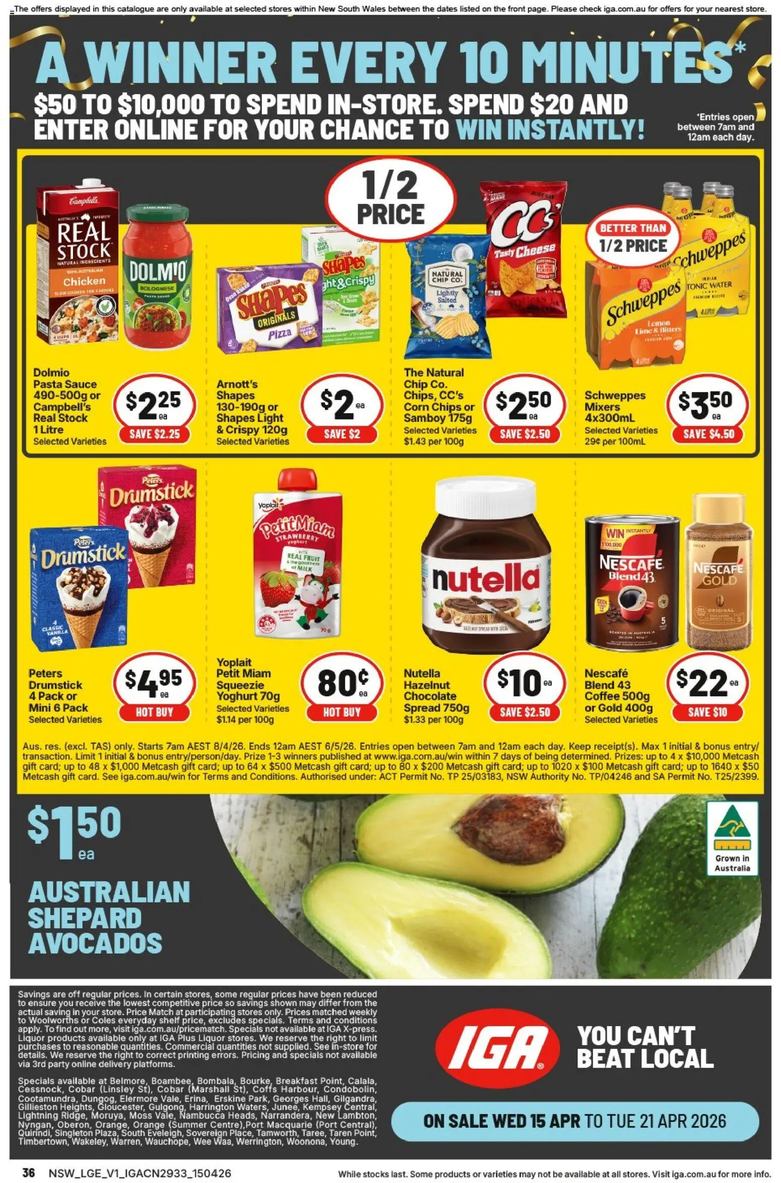 IGA catalogue - valid from 15.04.2026 | Page: 36 | Products: Shampoo, Deodorant, Antiperspirant, Razors