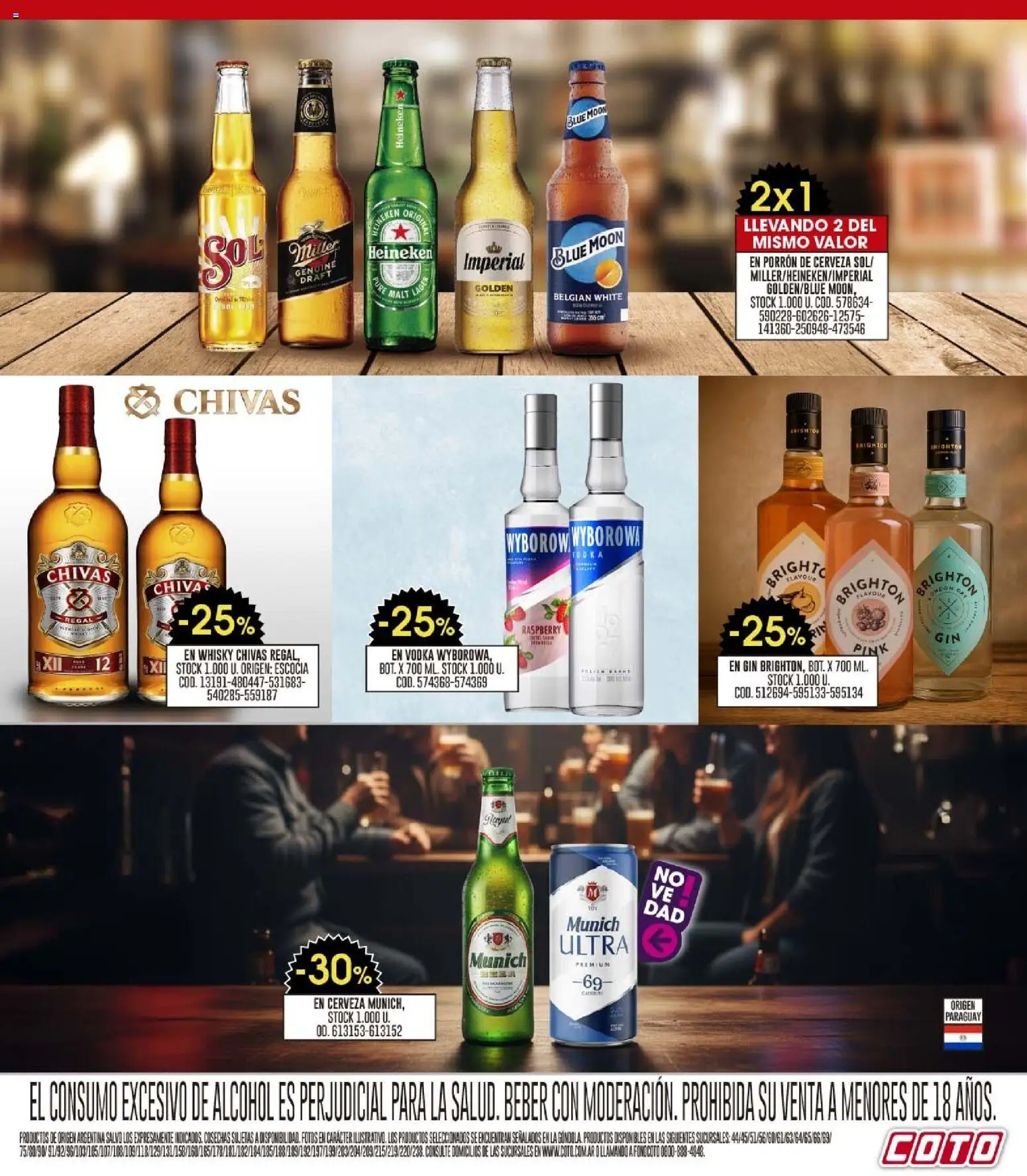 Coto - Ofertas │ válido desde el 03.11.2025 | Página: 15 | Productos: Vodka, Whisky, Gin, Cerveza