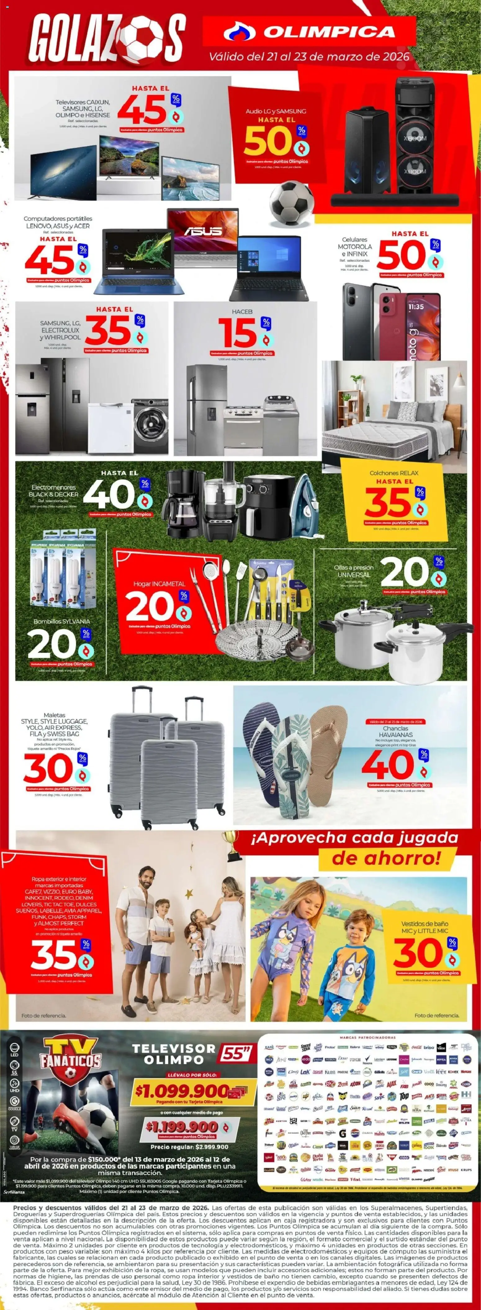 Olímpica revista - valida desde el 21.03.2026 | Página: 4 | Productos: Banco, Peso, Caja, Baño