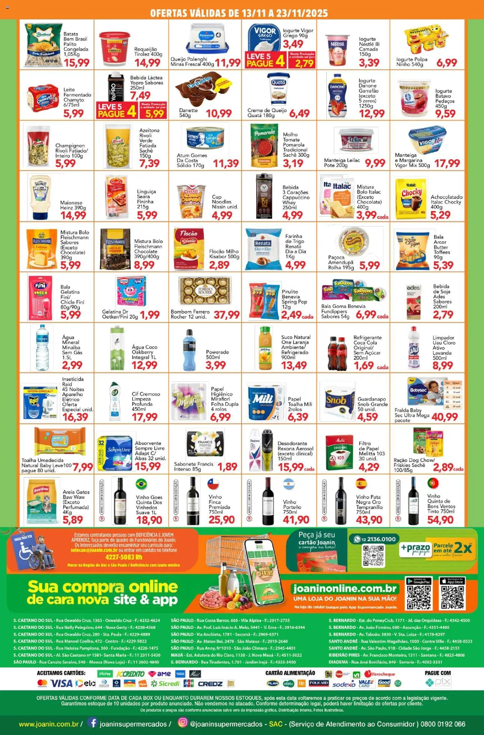 Supermercados Joanin Folheto - válido de 13.11.2025 | Página: 2 | Produtos: Creme, Paçoca, Margarina, Gelatina