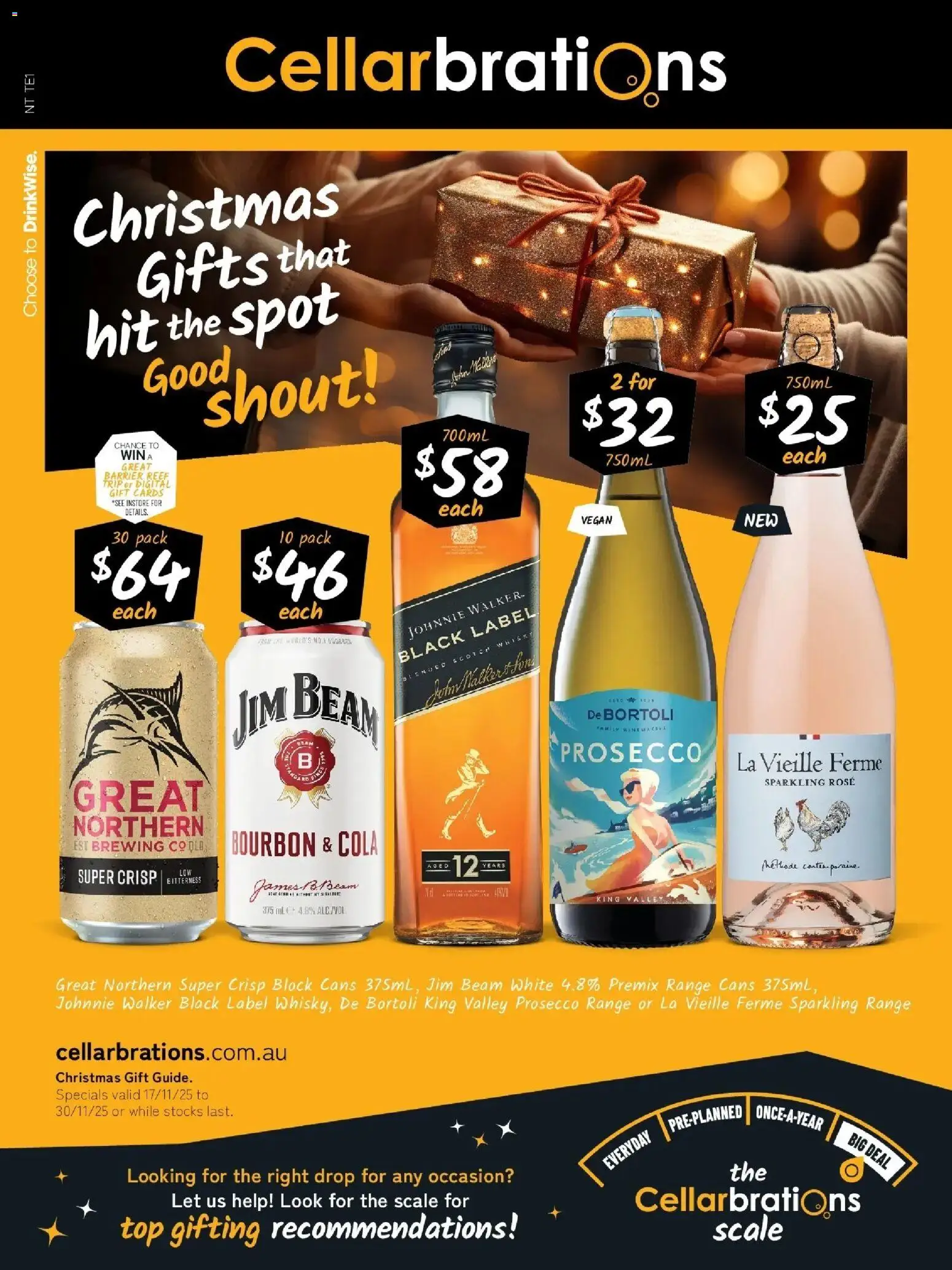 Cellarbrations catalogue - valid from 17.11.2025 | Page: 1 | Products: Bourbon, Scotch, Digital, Scale