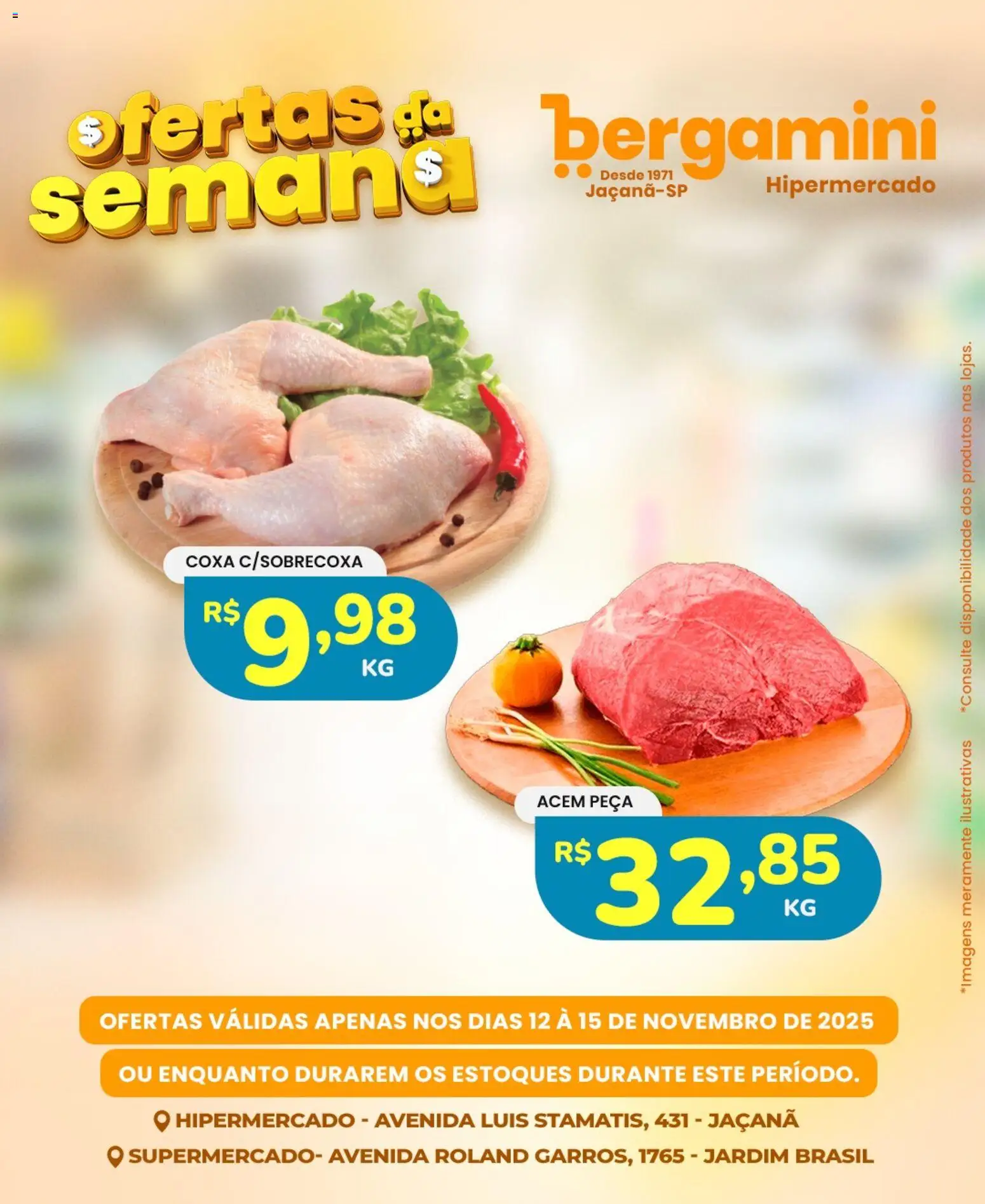 Supermercado Bergamini Folheto - válido de 12.11.2025 | Página: 1 | Produtos: Acém