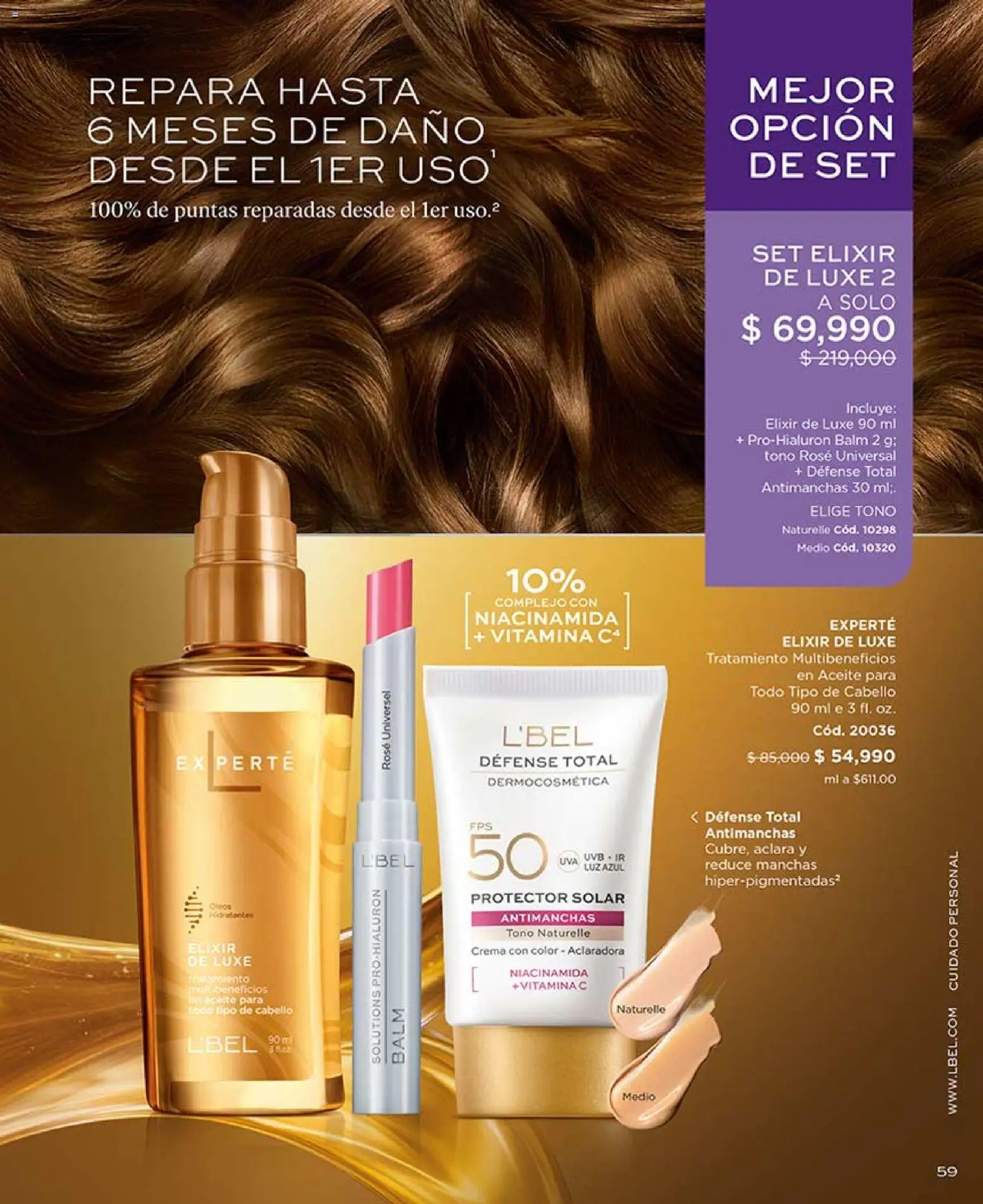 L'Bel revista - valida desde el 01.03.2026 | Página: 59 | Productos: Crema, Protector solar, Aceite