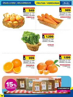 Carrefour Maxi catálogo │ válido desde el 15.09.2025 | Página: 14 | Productos: Peso, Cebolla, Acelga, Arroz