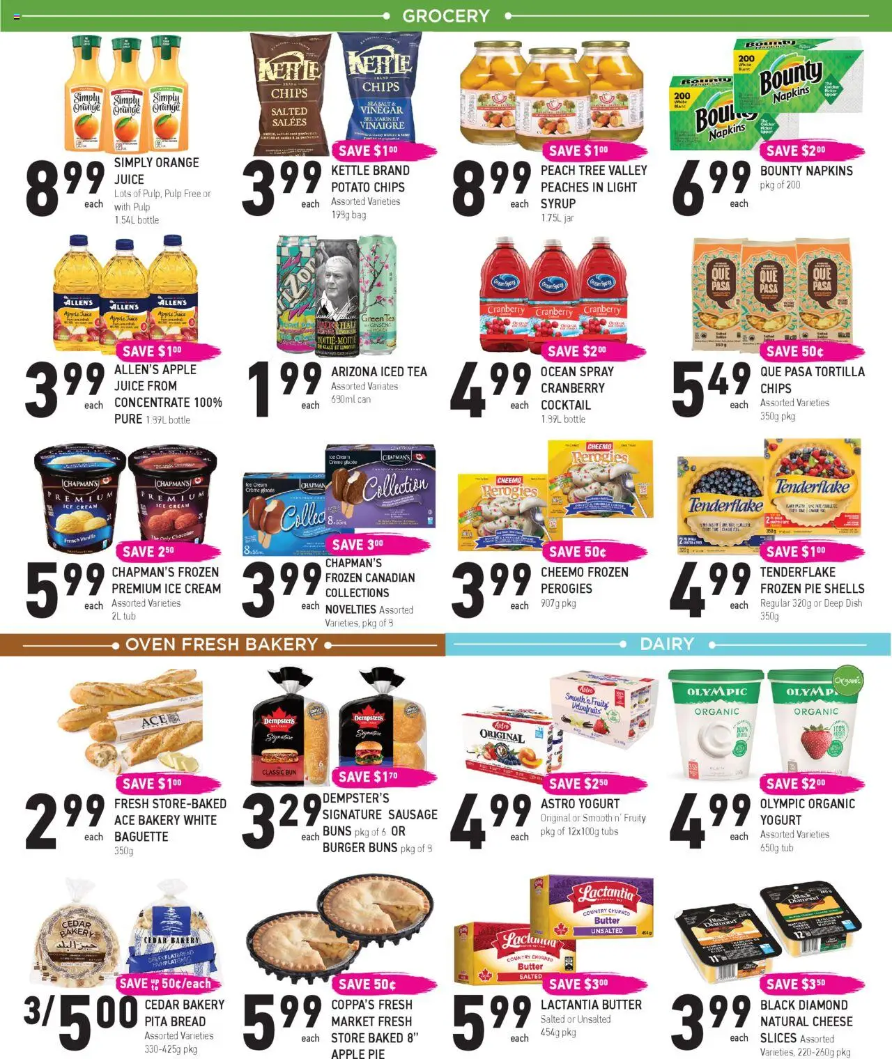 Coppas Fresh Market flyer valid from 31.07.2025 | Page: 3 | Products: Cream, Oven, Cheese, Chocolate