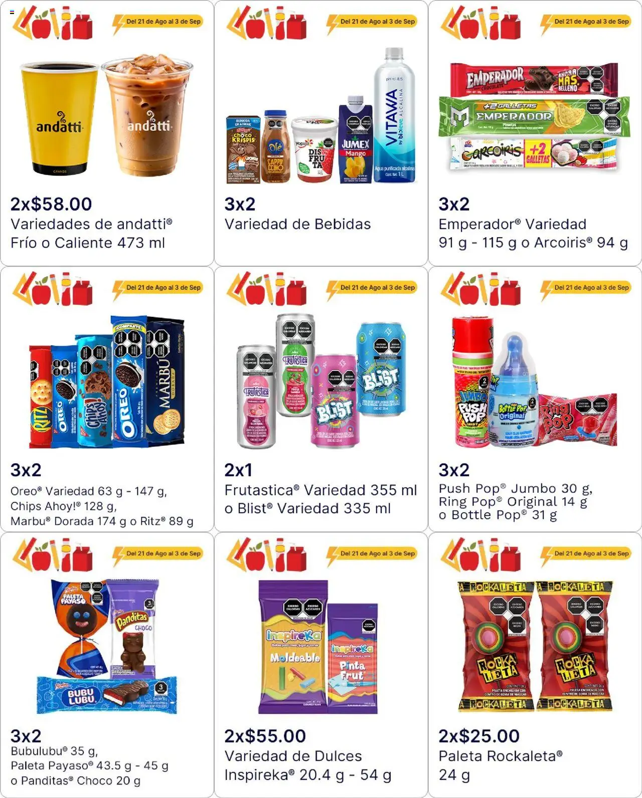Nuevas ofertas de OXXO válidas en toda la República Mexicana desde el 21.08.2025. ¡Encuentra las mejores ofertas en OXXO - Folleto! | Página: 1 | Productos: Paleta, Mango, Chocolate, Galletas
