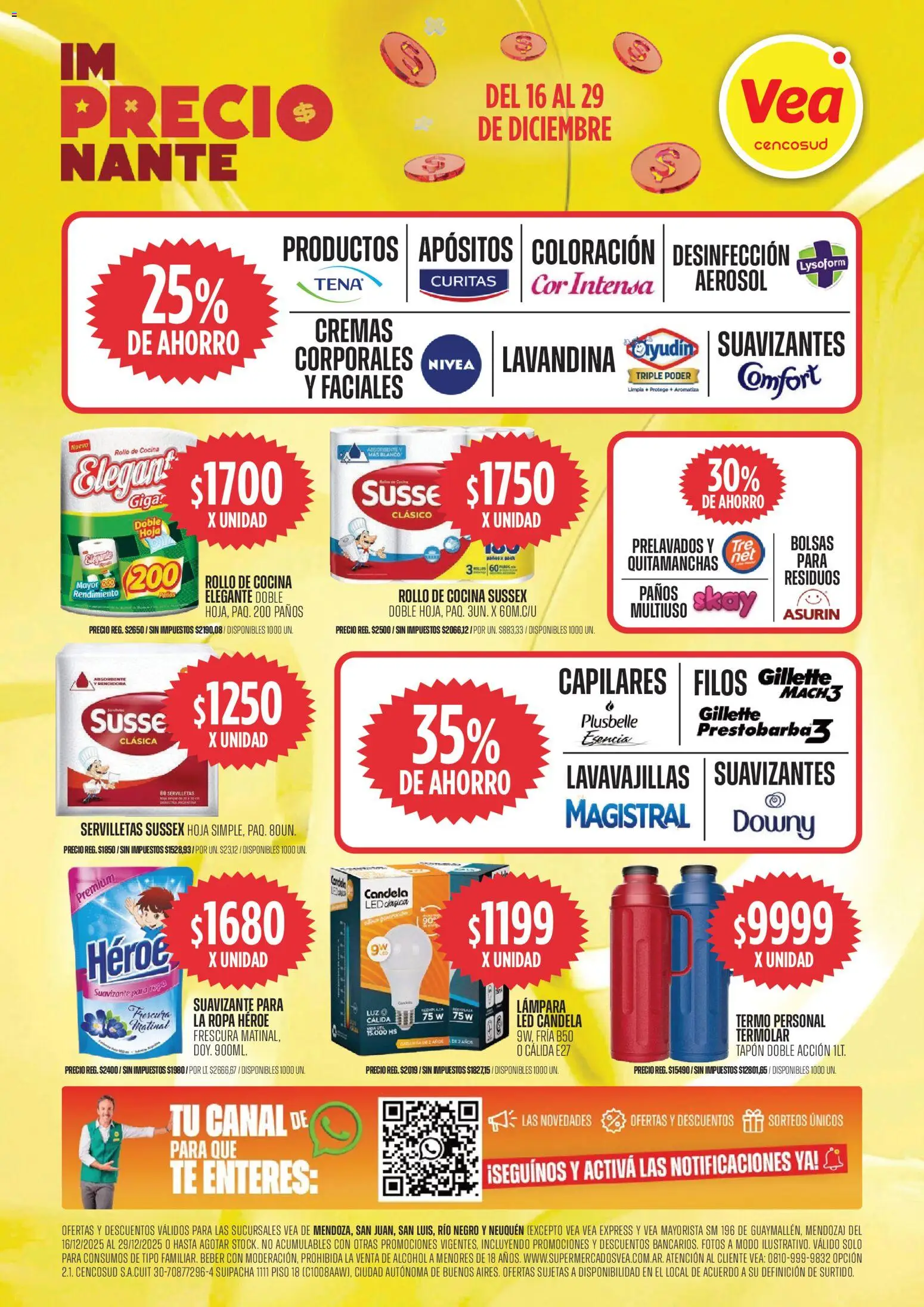 Vea - Oferta semanal Cuyo Patagonia │ válido desde el 16.12.2025 | Página: 6 | Productos: Lavavajillas, Lámpara, Ropa, Suavizante
