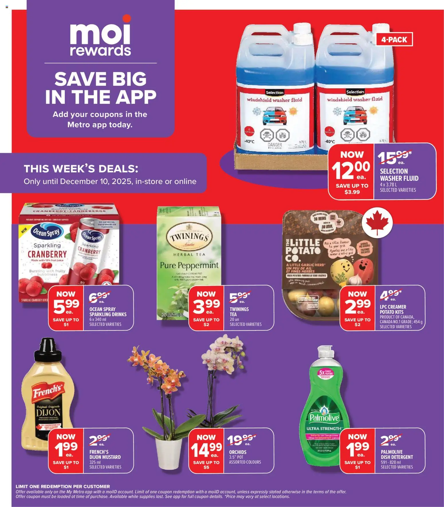 Metro flyer valid from 04.12.2025 | Page: 5 | Products: Tea, Potatoes, Detergent, Juice