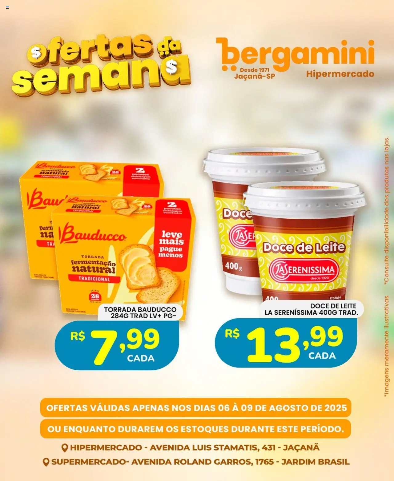 Supermercado Bergamini Folheto - válido de 06.08.2025 | Página: 9 | Produtos: Leite, Doce de leite