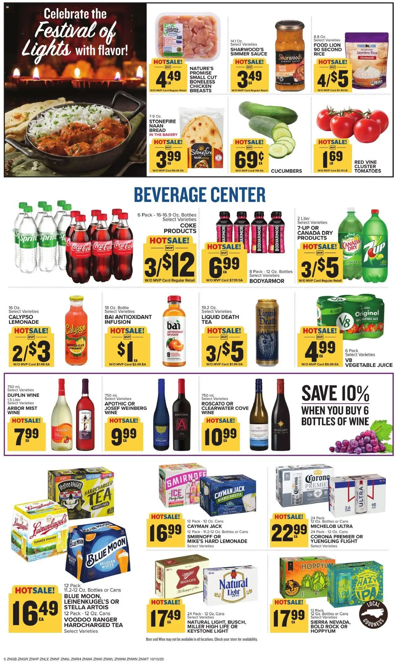 Food Lion Weekly Ad - valid from 15.10.2025 | Page: 9 | Products: Bakery, Wine, Cucumbers, Sauce