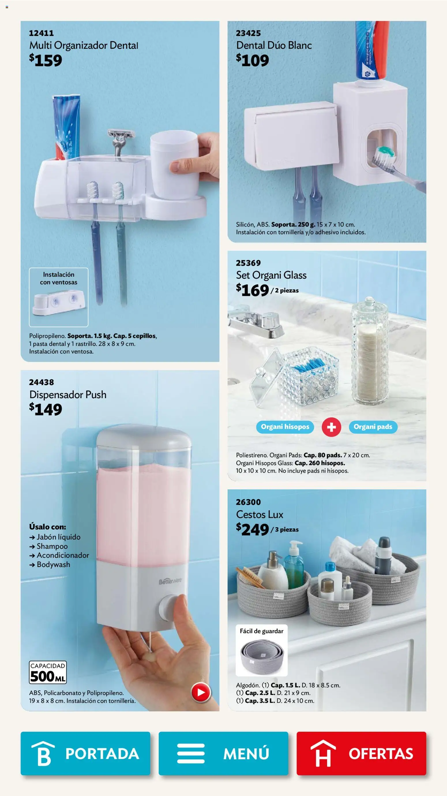 Nuevas ofertas de Betterware válidas en toda la República Mexicana desde el 04.05.2026. ¡Encuentra las mejores ofertas en Betterware campaña 5 2026! | Página: 86 | Productos: Pasta dental, Pasta, Organizador, Jabón