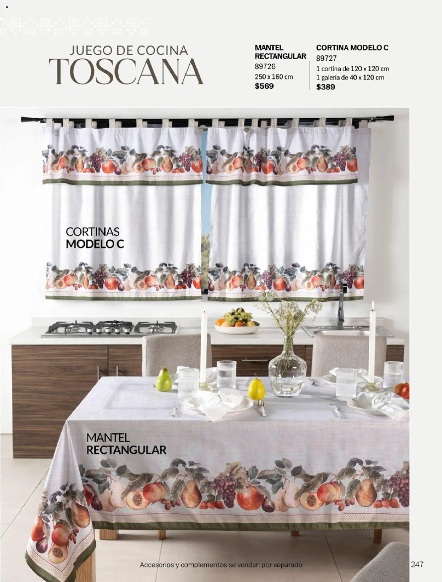 Nuevas ofertas de Vianney válidas en toda la República Mexicana desde el 06.03.2026. ¡Encuentra las mejores ofertas en Vianney catálogo Tu hogar, nuestra pasión! | Página: 249 | Productos: Mantel, Juego, Cocina, Cortinas